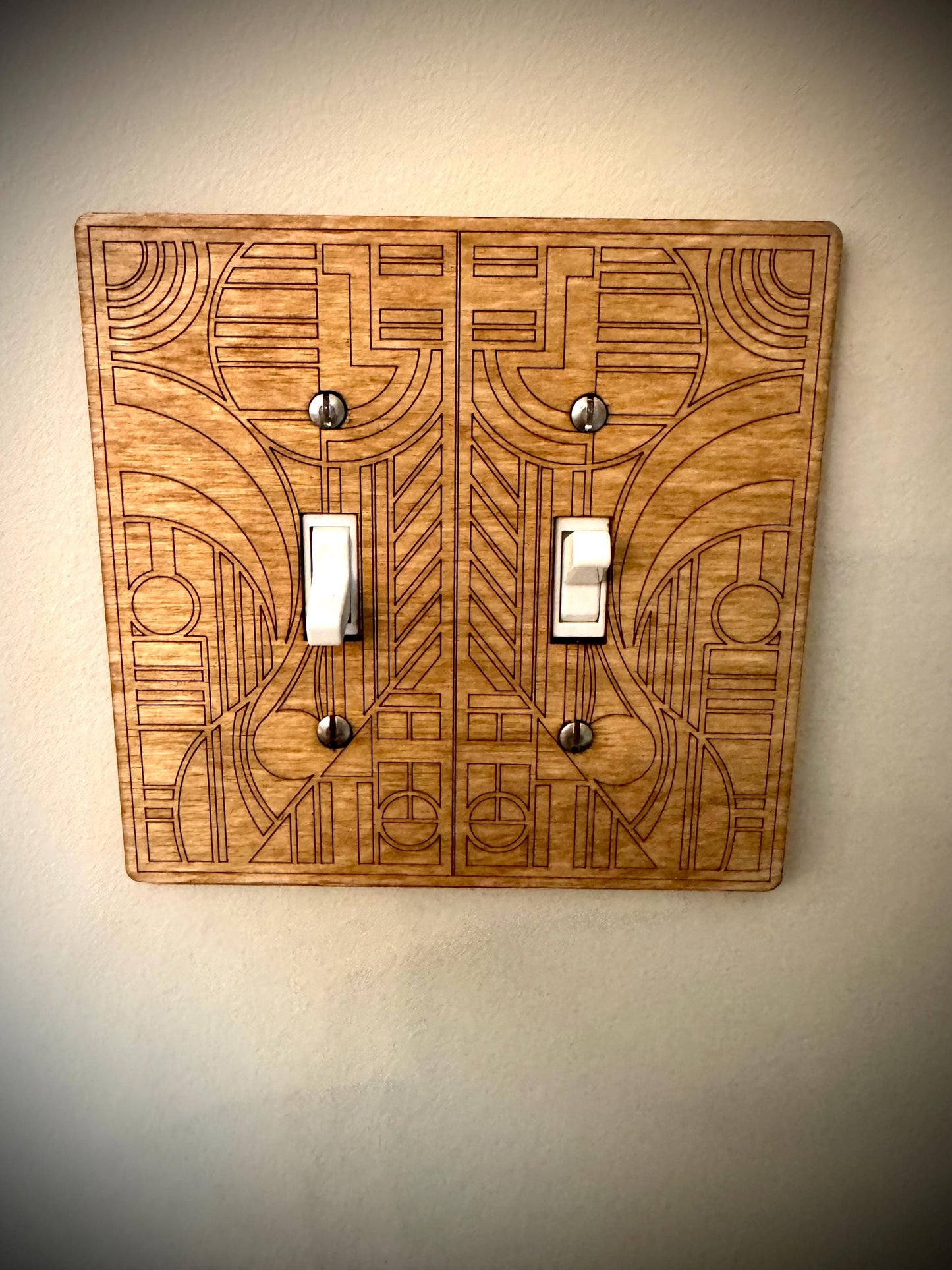 Art Deco Light Switch & Outlet Covers - 12 Finishes - Set A