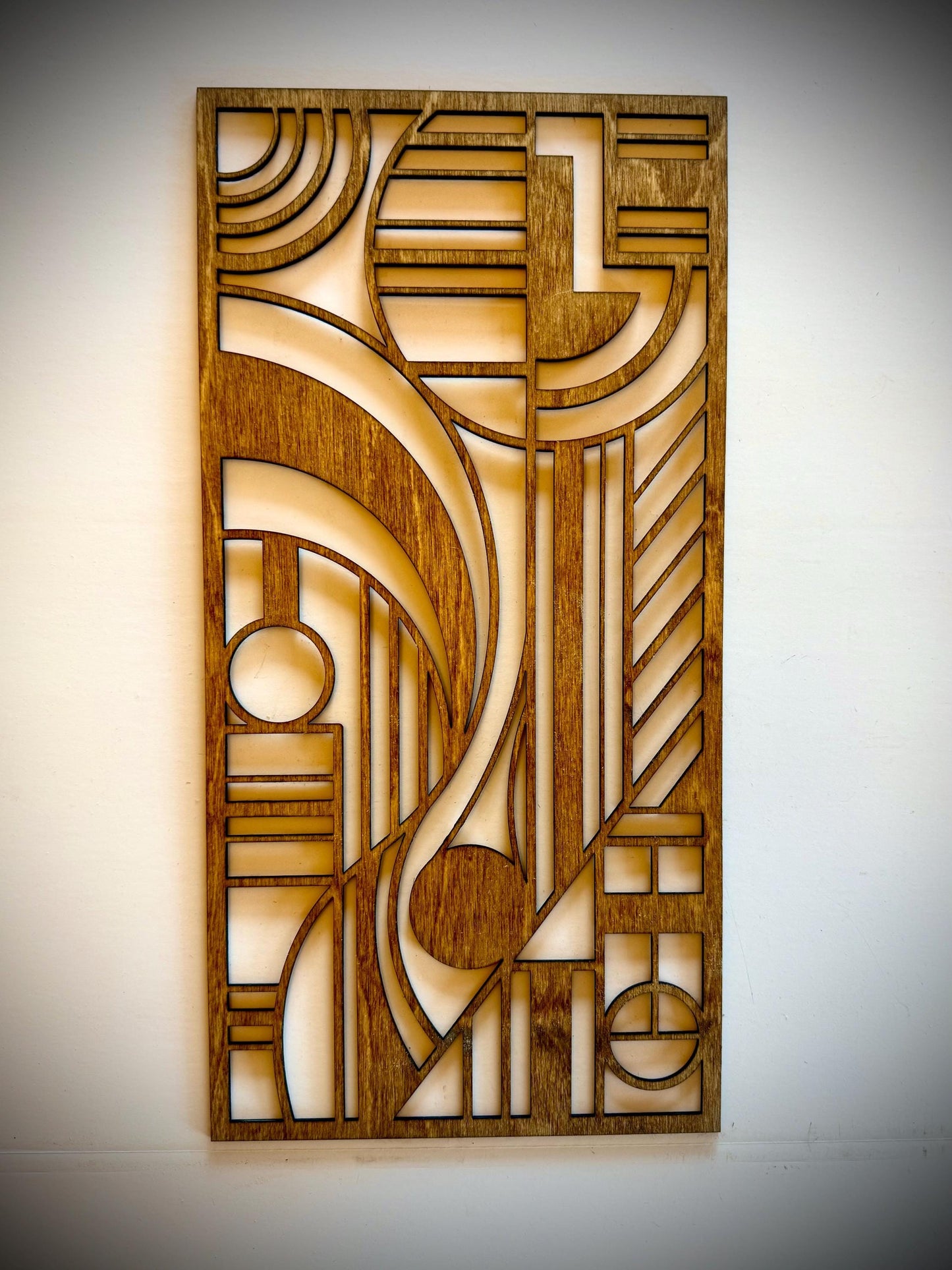 Boho Modern Art Deco Art Deco Geometry wood wall art, mixed 4 panel in 15 finishes, wall decor, wall art original