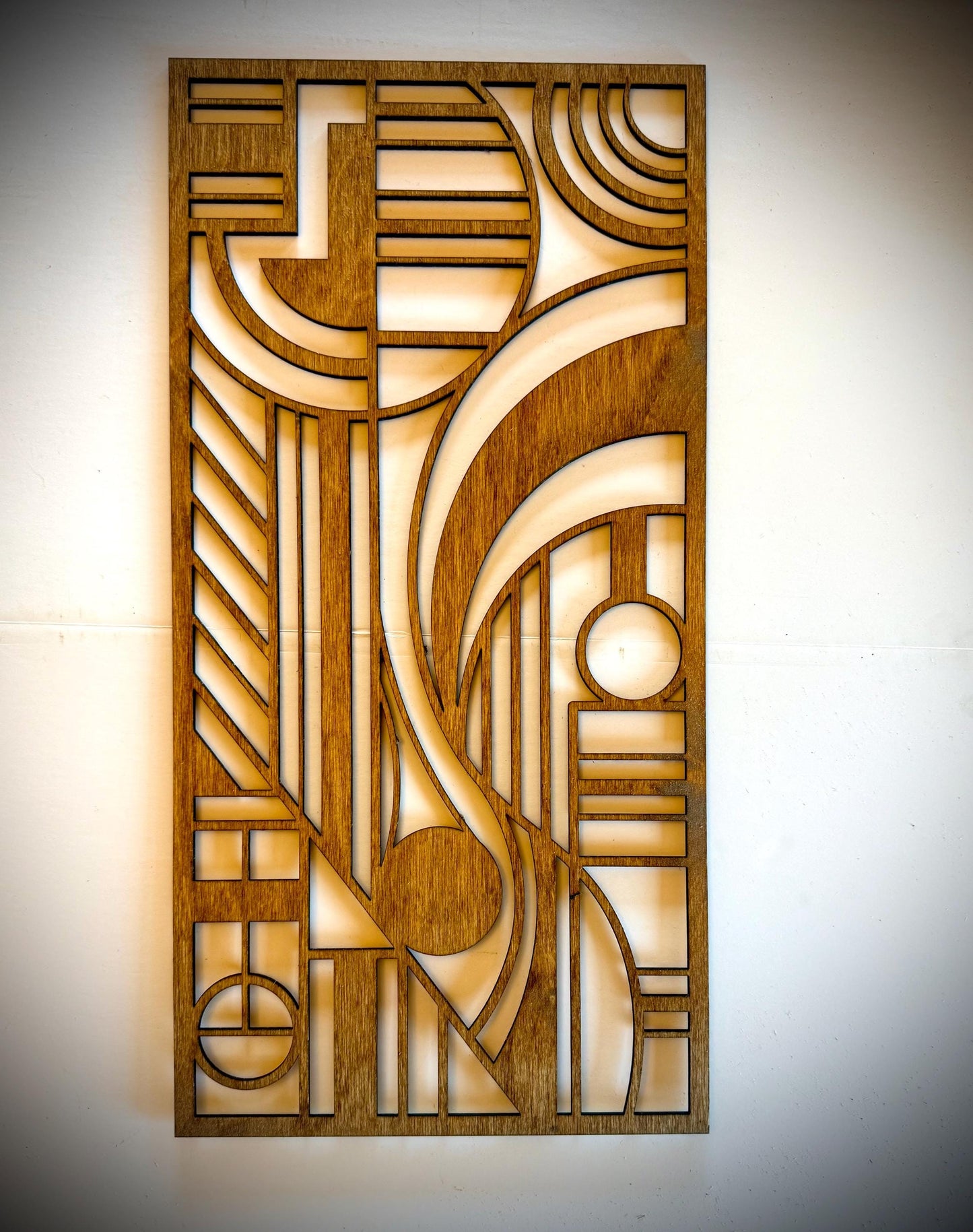 Boho Modern Art Deco Art Deco Geometry wood wall art, mixed 4 panel in 15 finishes, wall decor, wall art original
