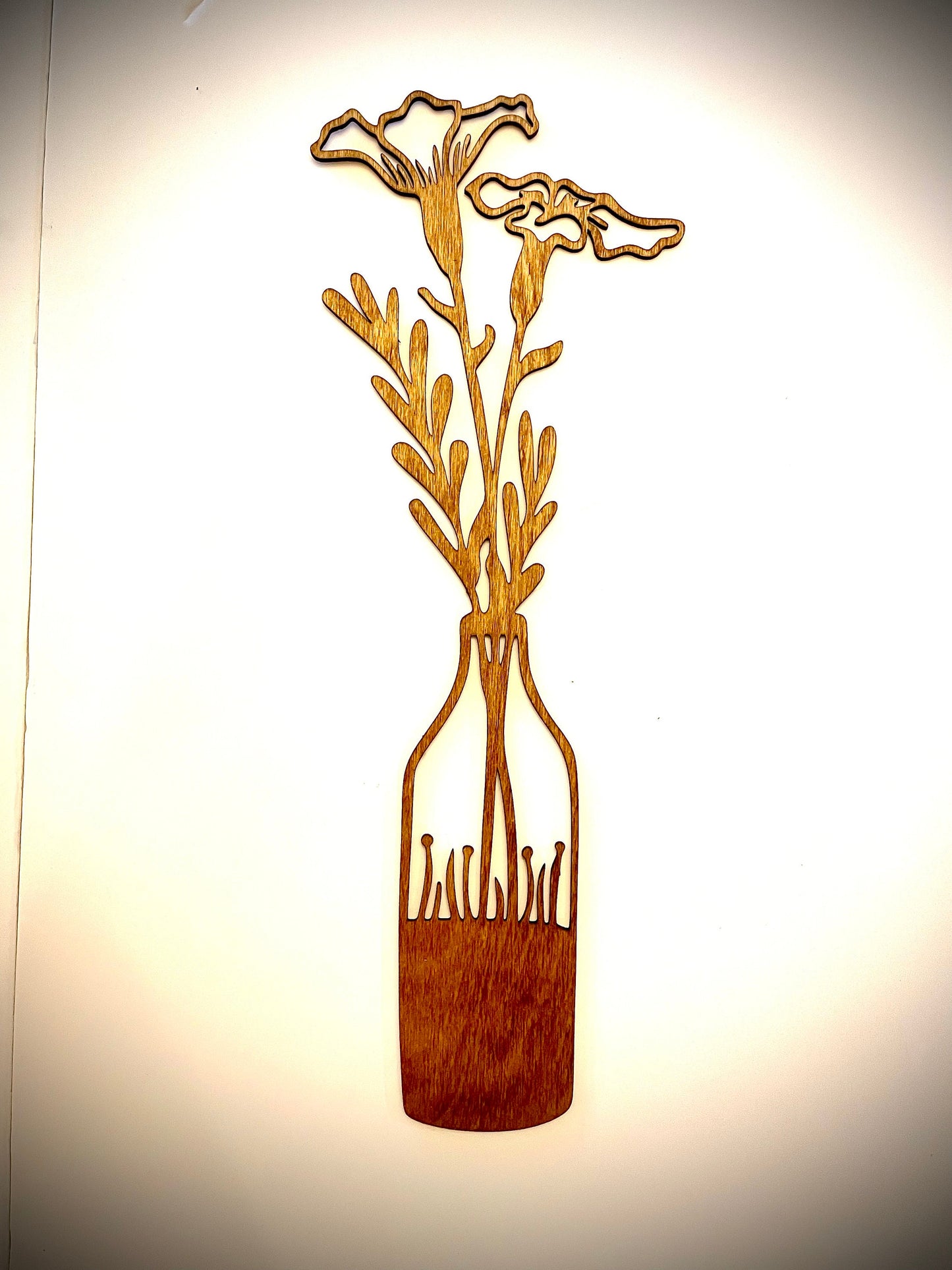 Boho Flower Vase Wood Wall Art | 3-Panel Set | Multiple Colors