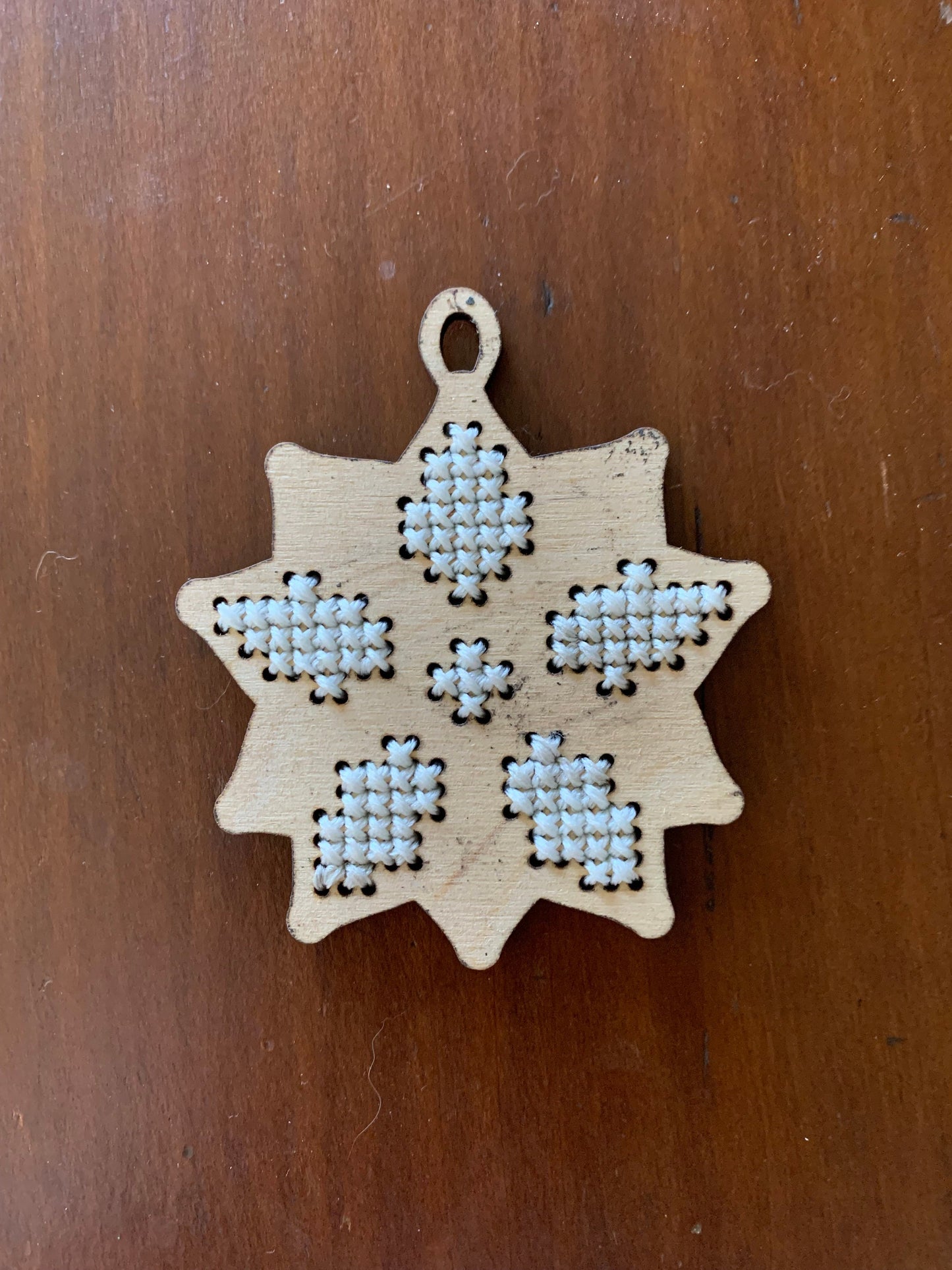 Cross Stitch Snowflake Christmas Ornament Wood Blanks | Assorted Quantities