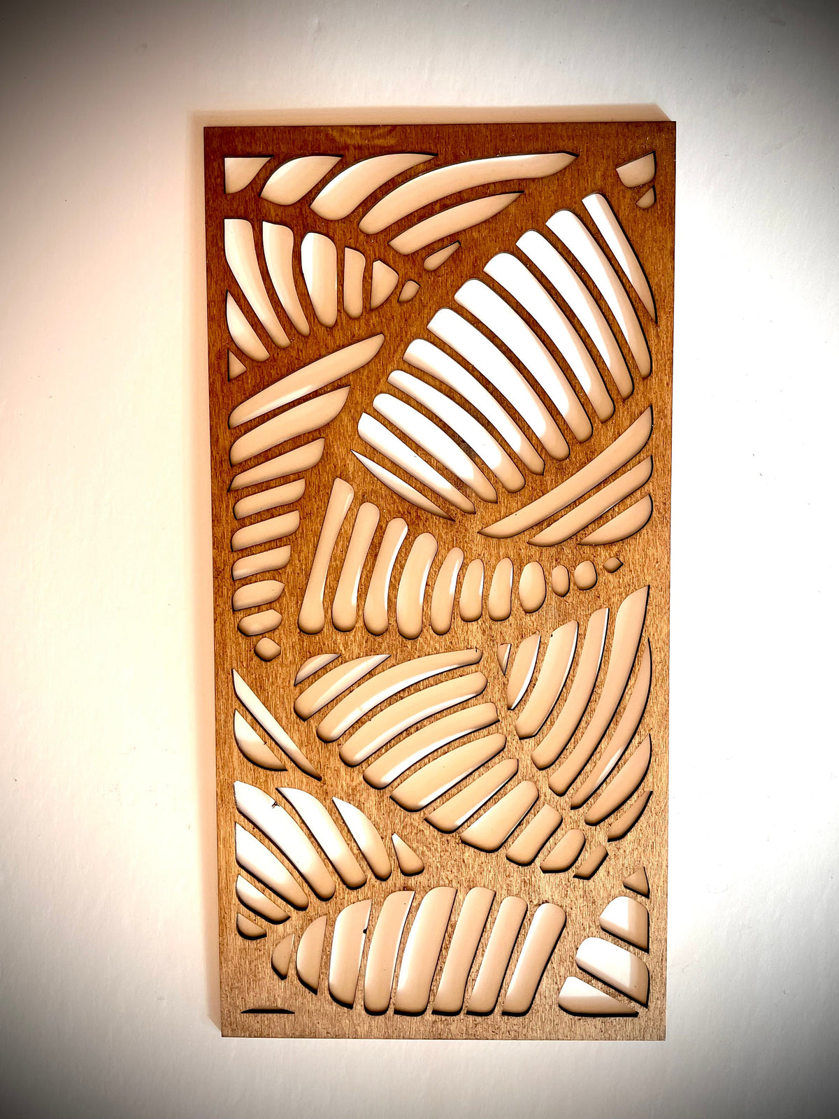 Boho Monstera & Banana Leaf Wood Wall Art 3-Panel Set - detail view
