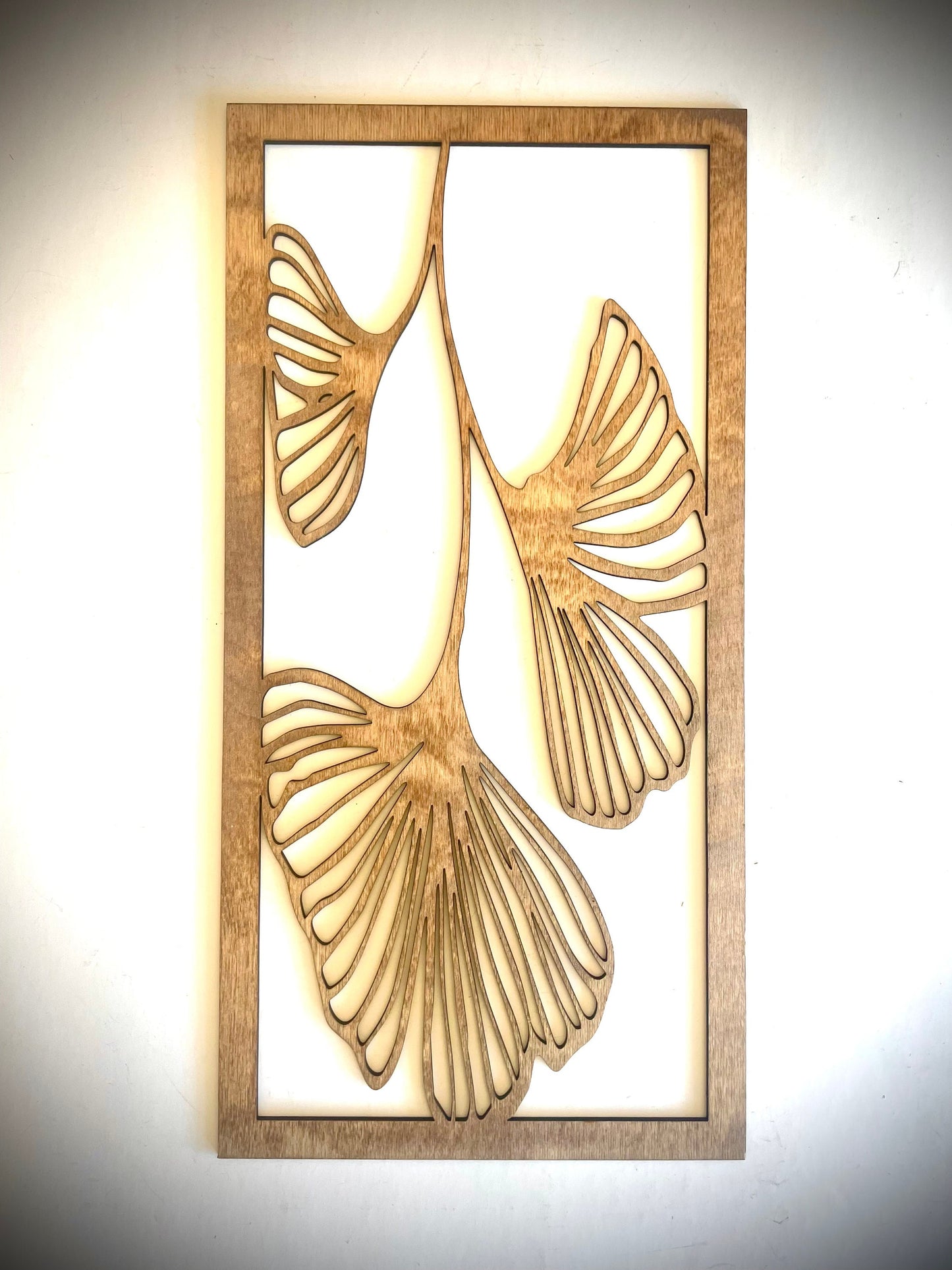 Ginkgo Leaf Wood Wall Art | 3-Panel Set | Multiple Sizes & Finishes