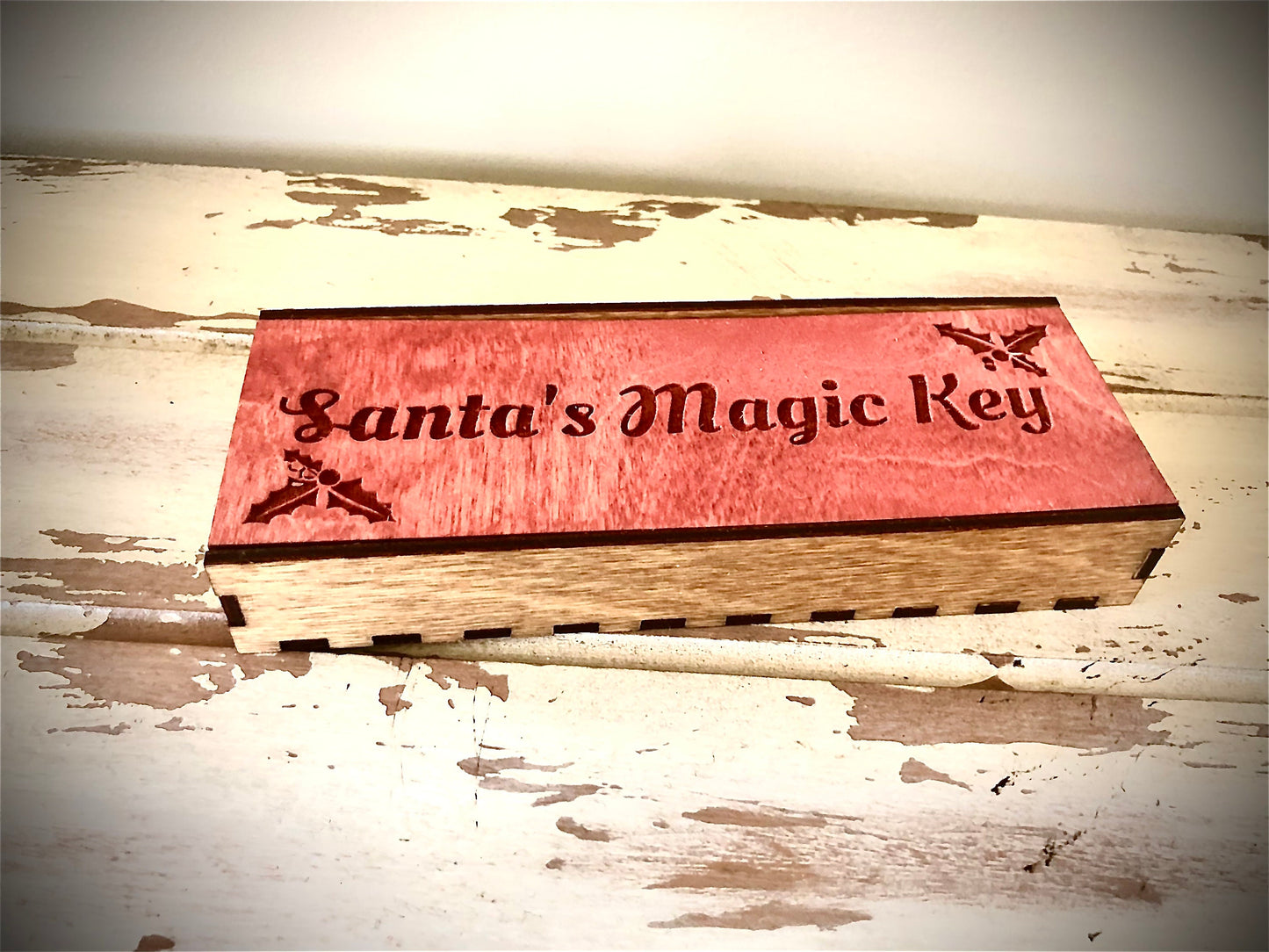 Santa's Magic Key | Heirloom Wood Keepsake Box | Christmas Eve Tradition Gift