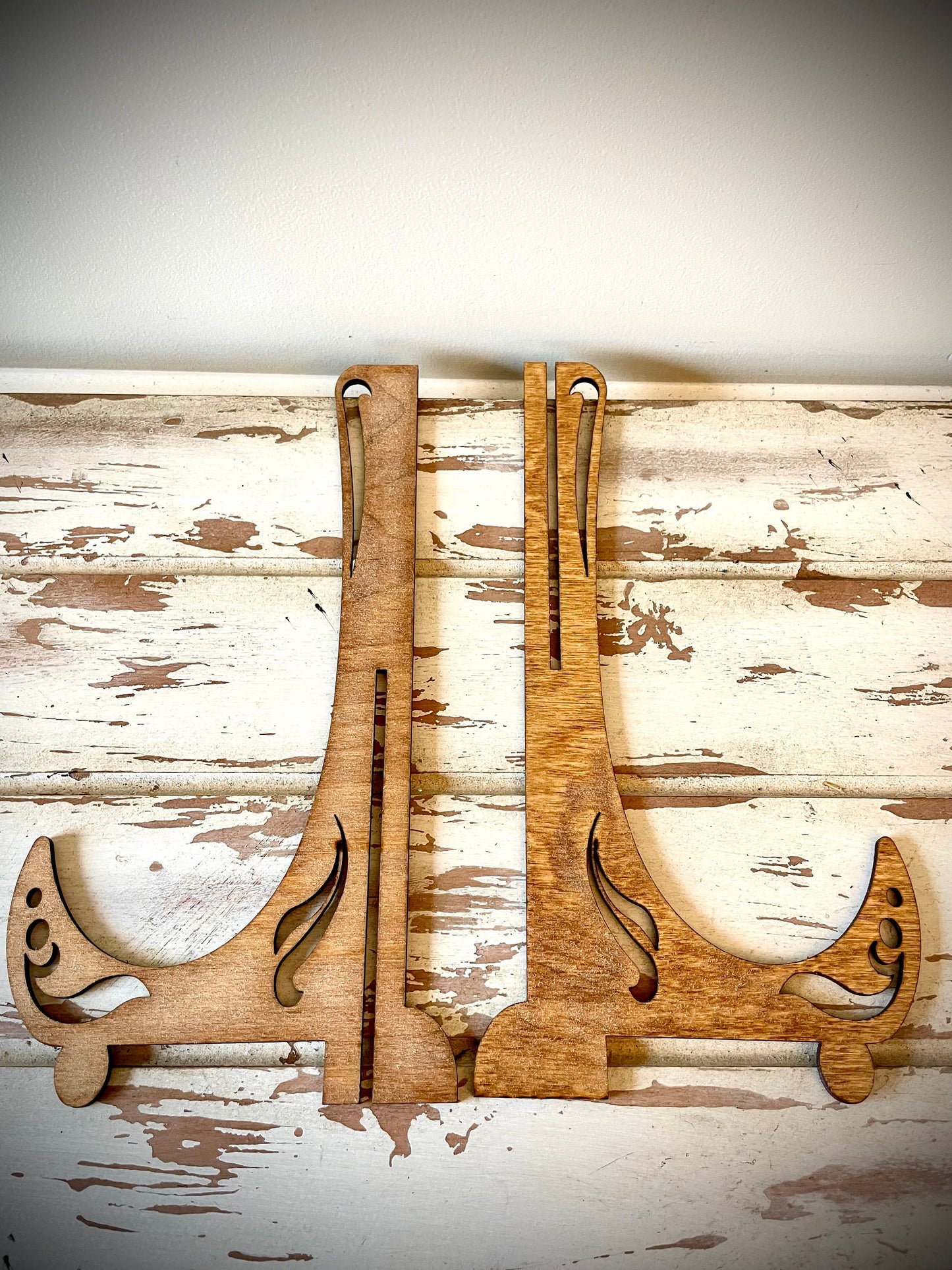 Wood Display Easel | Art, Photo & Plate Stand | 12 Finishes | Style B