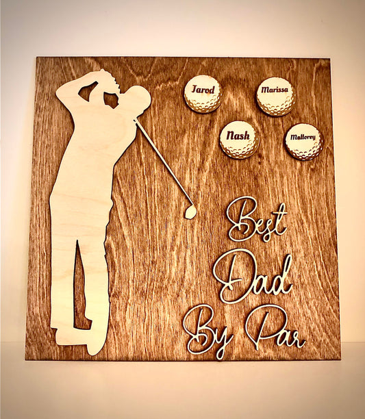 Custom Golf Wood Plaque | Father's Day, Birthday & Christmas Gift