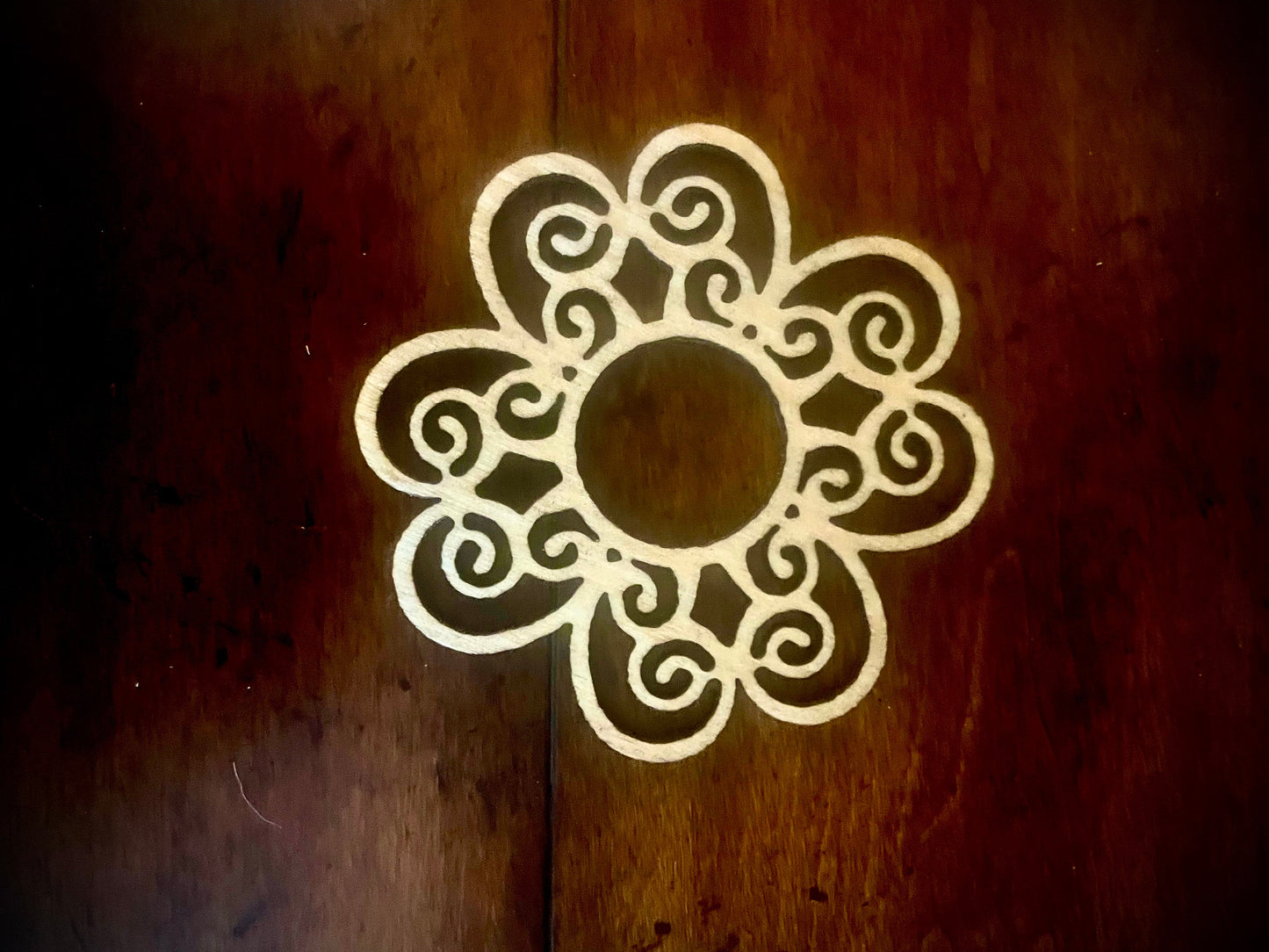 Boho Modern Flower Wood Drawer Knob & Pull Accent | Set of 4 | 15 Finishes | Set H