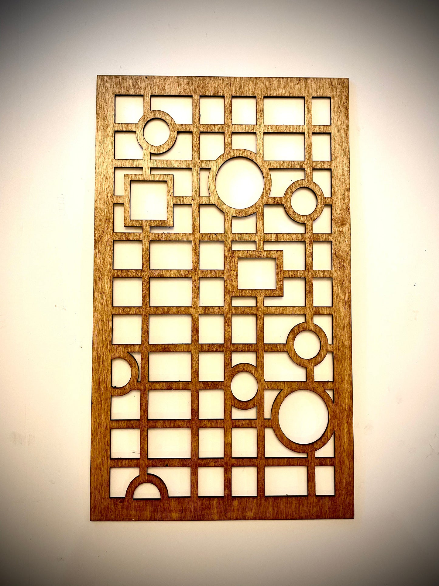 Boho Modern Geometry wood wall art, 3 panel set in multiple sizes and finishes