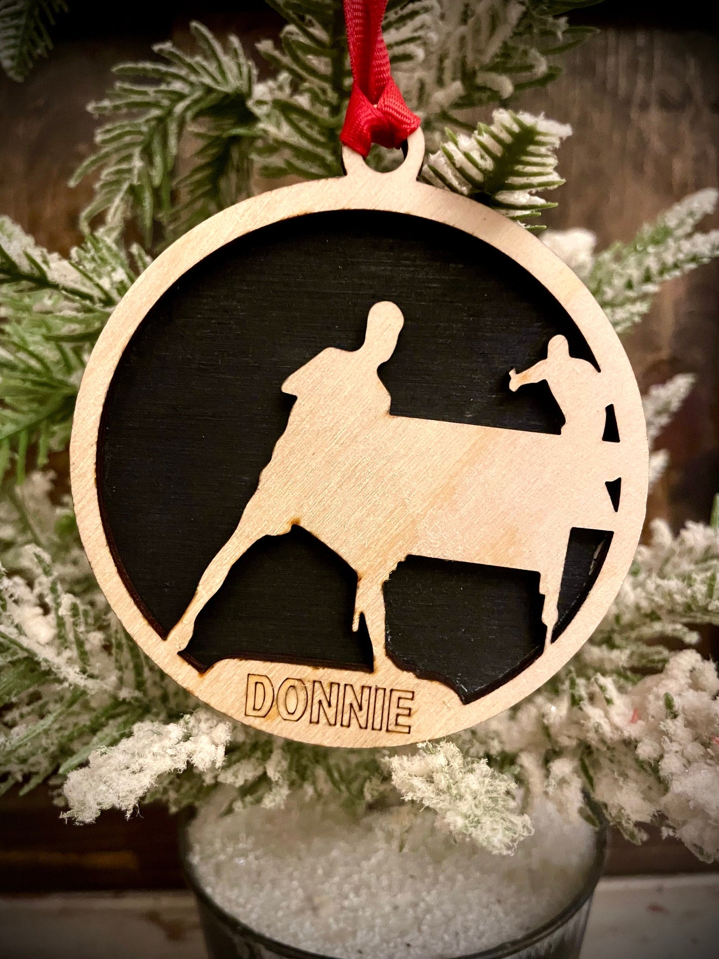 Ping Pong Players Ping Pong Table Personalized 2-Layer Wood Christmas Ornament & Gift Tag | Multiple Finishes | Ping Pong Gift