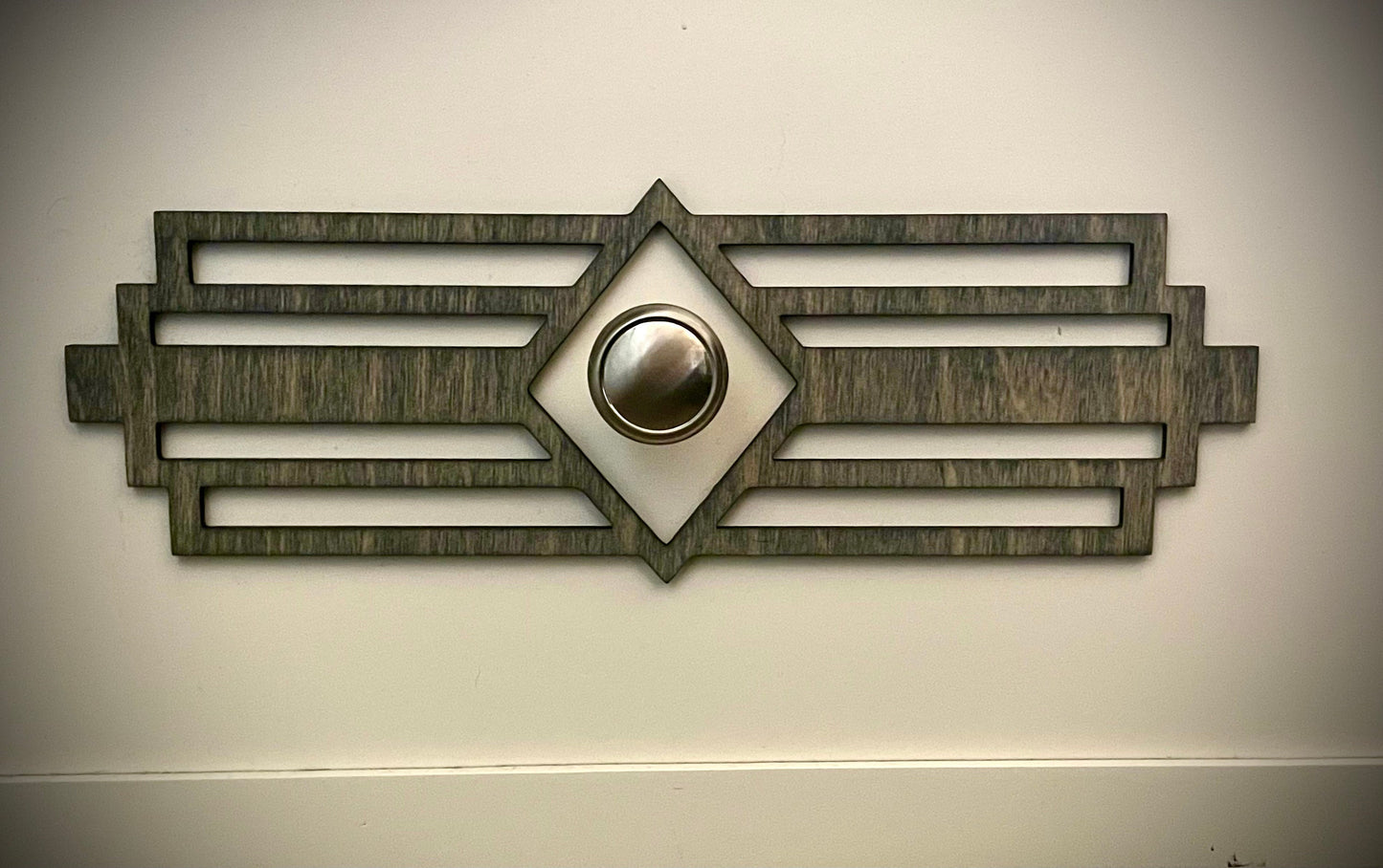 Boho Modern Art Deco Art Deco wood drawer knob or pull accent available in 15 finishes.  2 pieces. Set A-Diamond