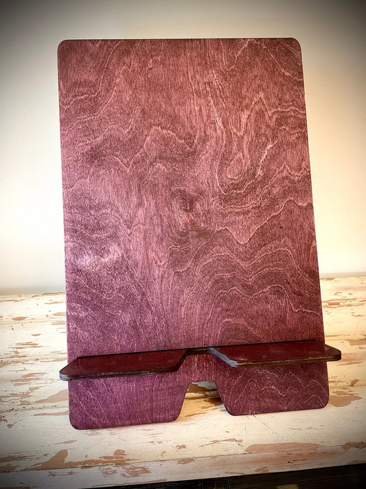 Wood Book & Cookbook Stand | Tablet & iPad Stand | 2 Sizes, 12 Finishes