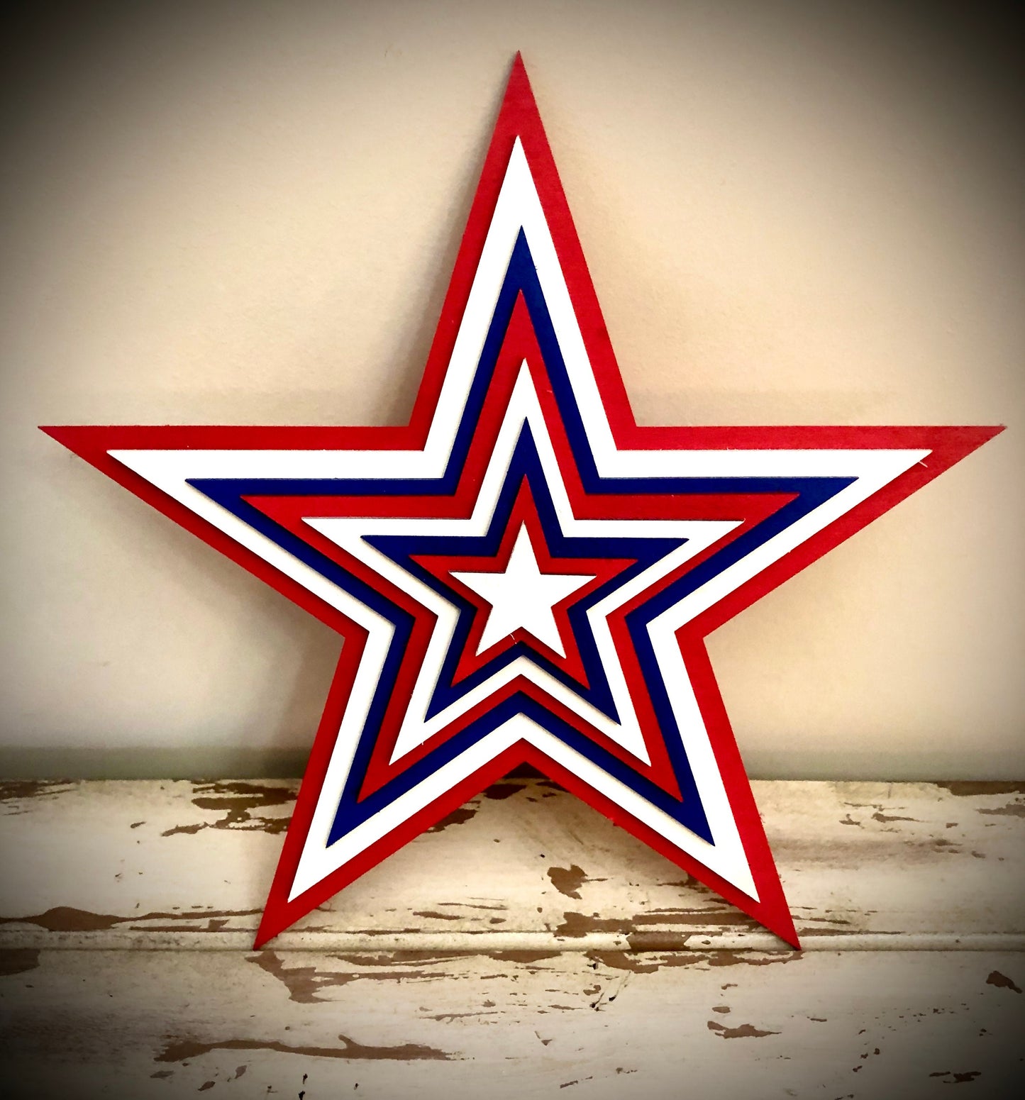 Stacked Stars 3D Wood Table & Wall Art | Multi-Color