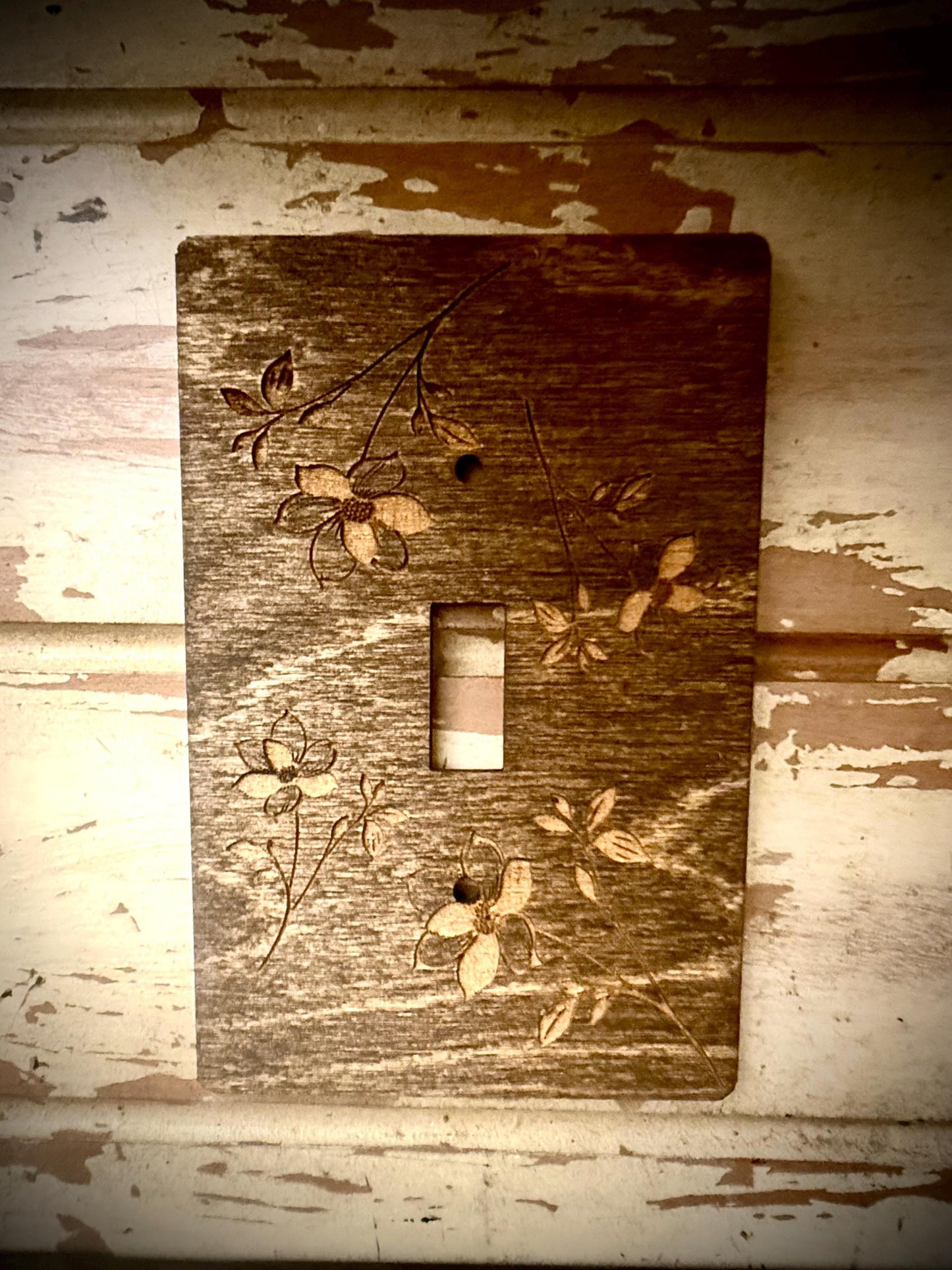 Dogwood Floral Wood Light Switch & Outlet Cover | Decora | 12 Finishes
