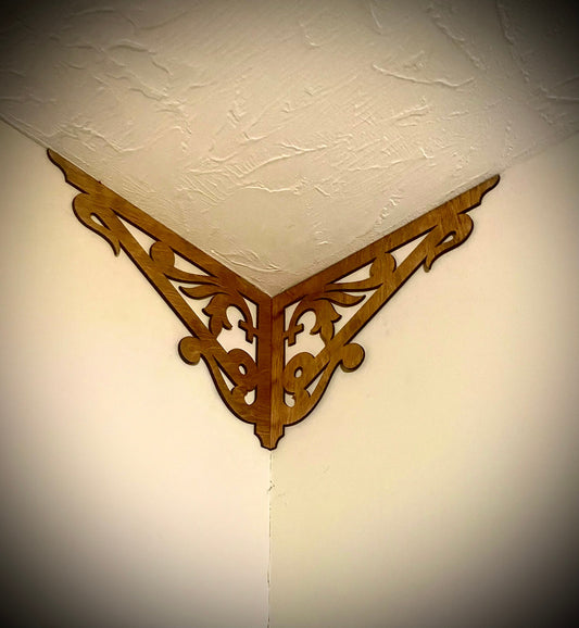 Elegant Wood Inside Corner Accent & Trim | Set of 2 | Multiple Sizes & Finishes | Set H