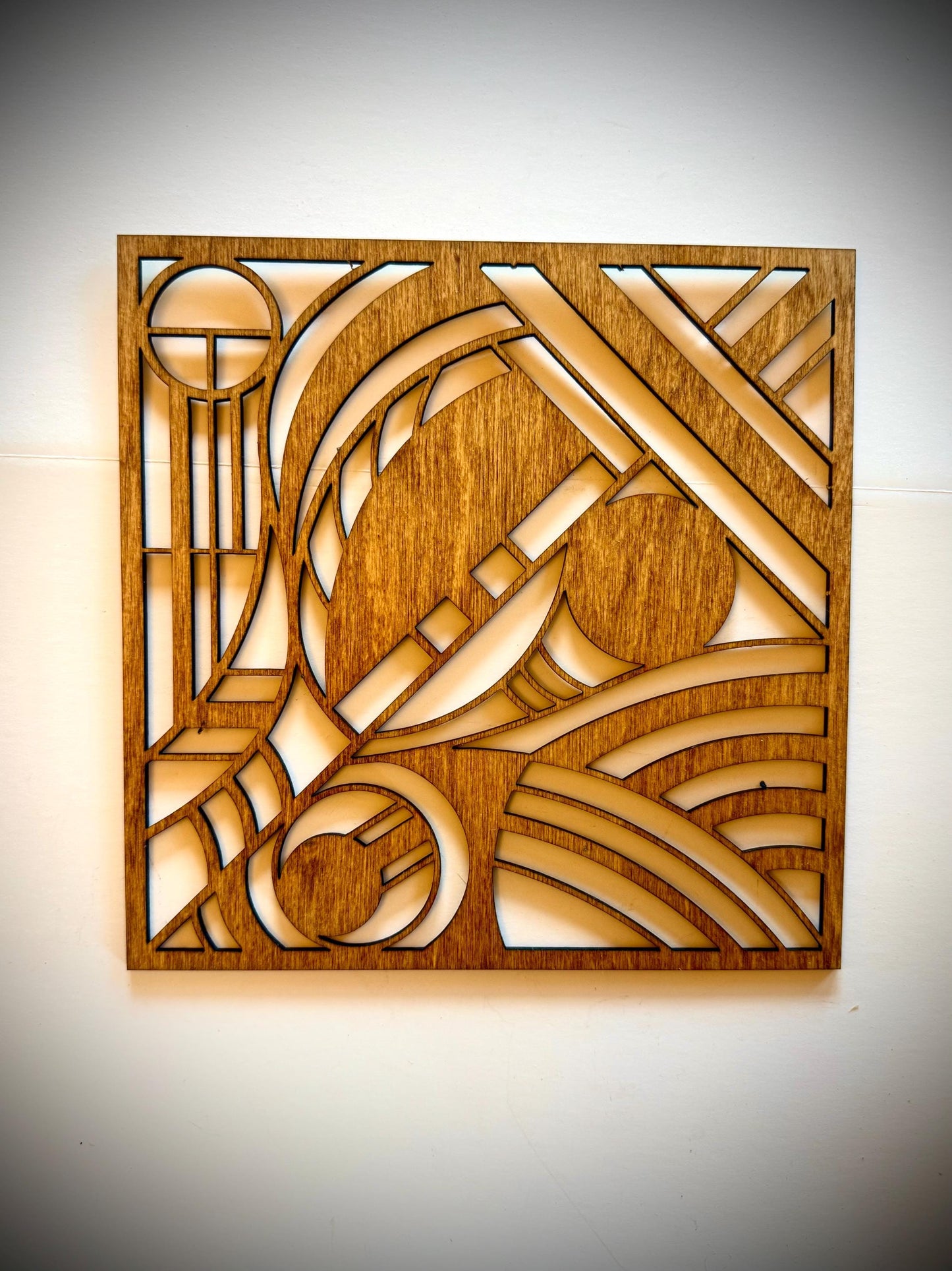Boho Modern Art Deco Art Deco Geometry wood wall art, mixed 4 panel in 15 finishes, wall decor, wall art original