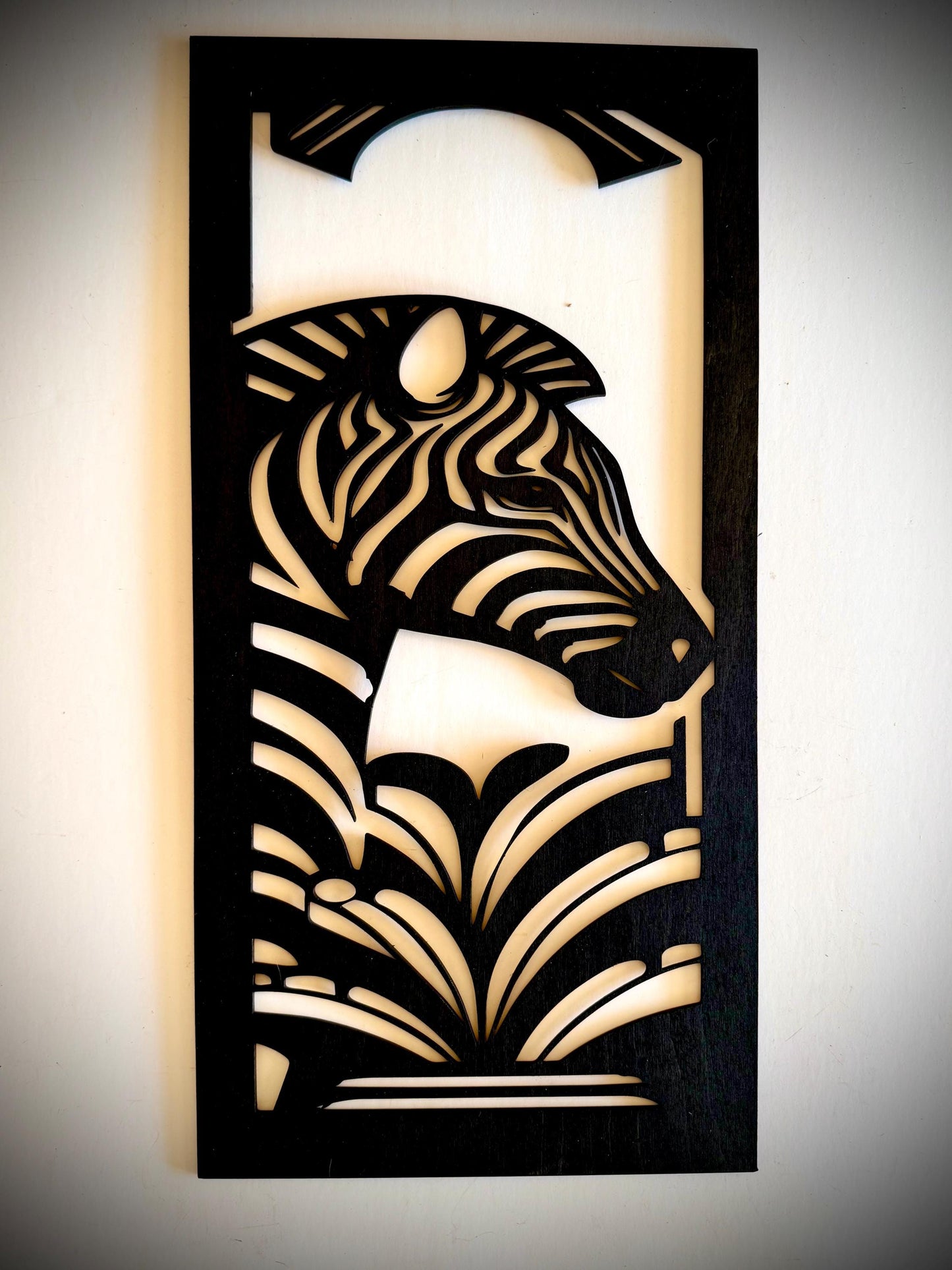 Art Deco Zebra Wood Wall Art | 3-Panel Set | Multiple Sizes & Finishes