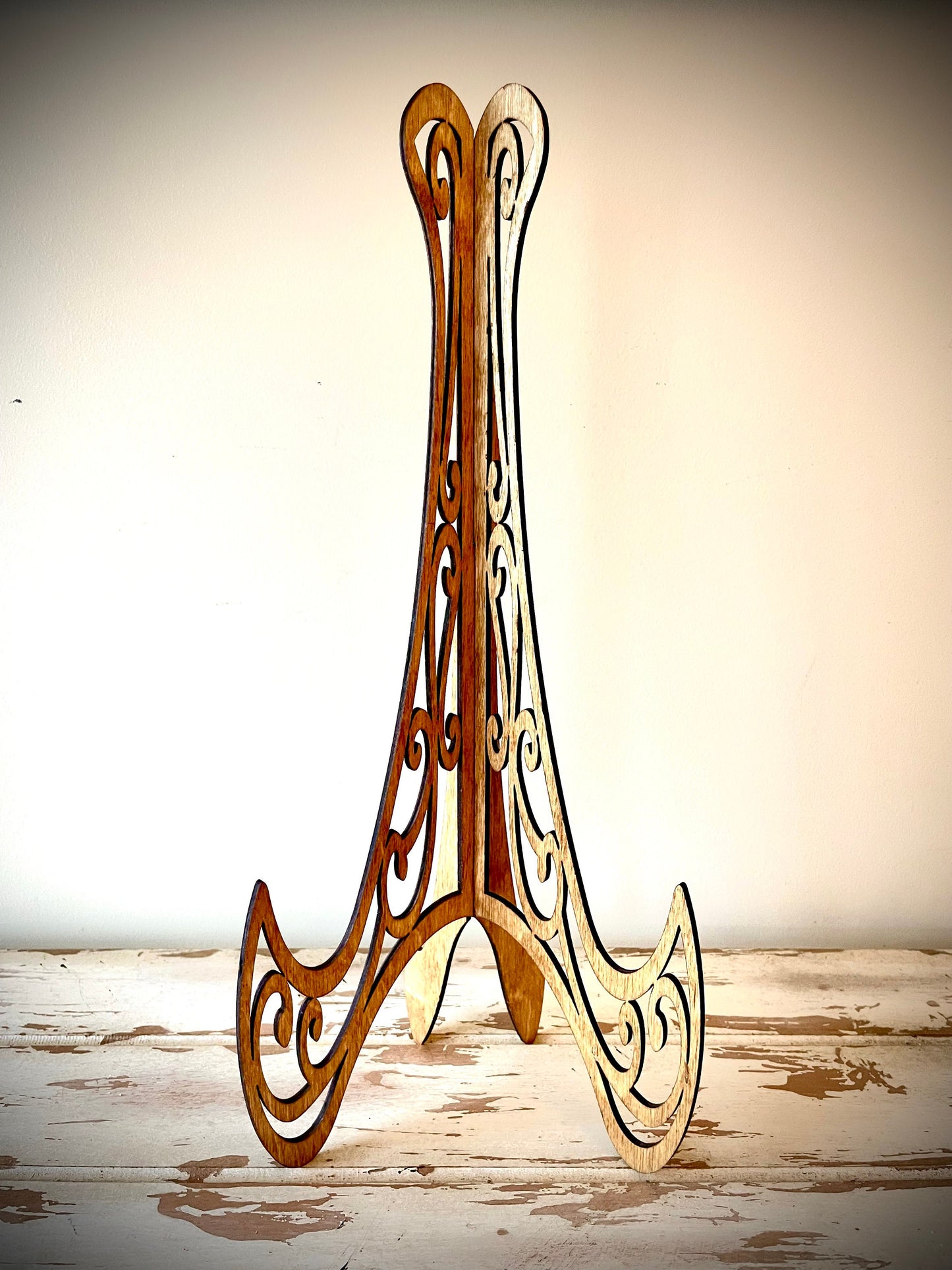 Wood Display Easel | Art, Photo & Plate Stand | 12 Finishes | Style A