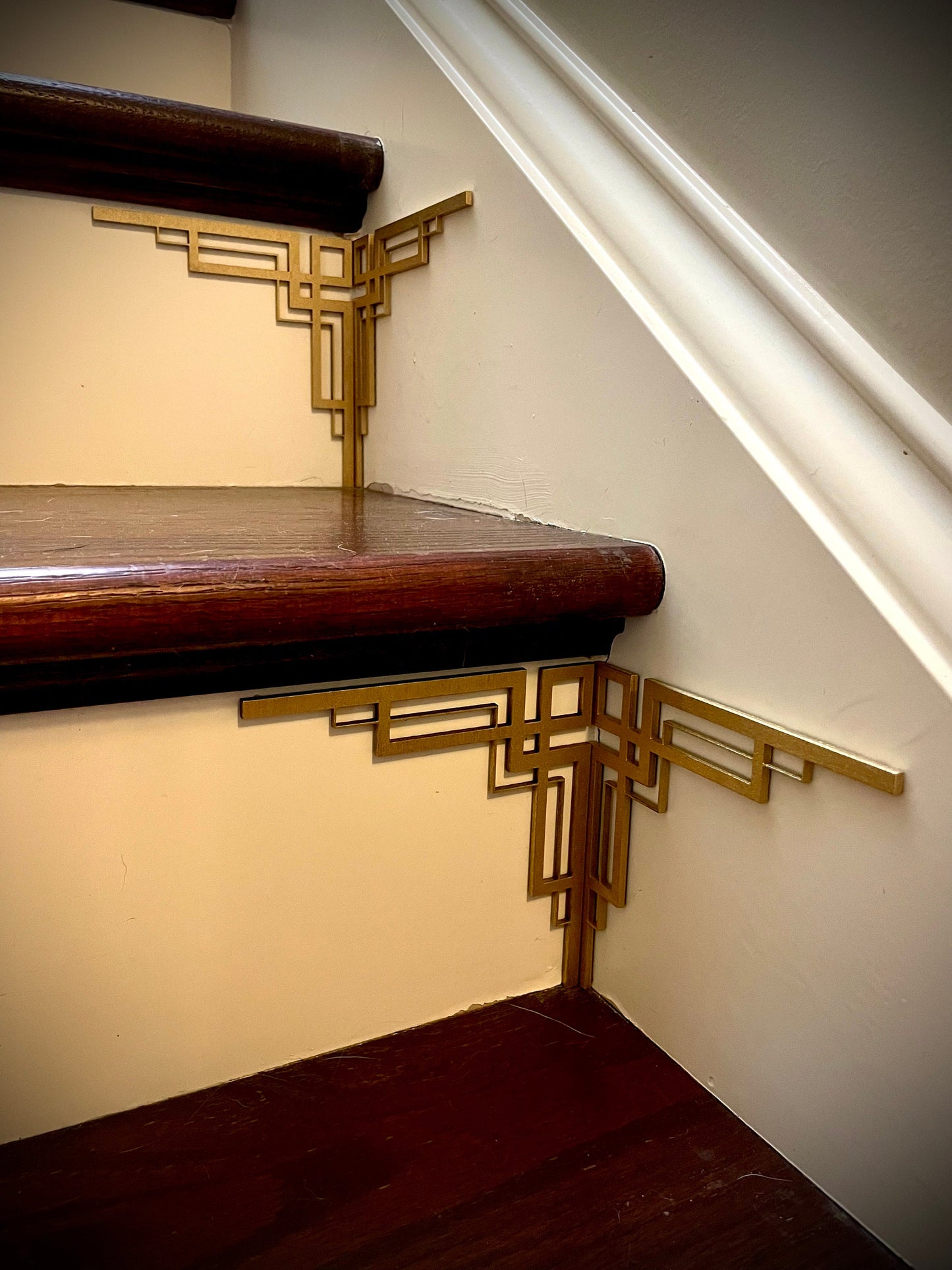 Art Deco Staircase Corner Accents - Set of 4 - Style C