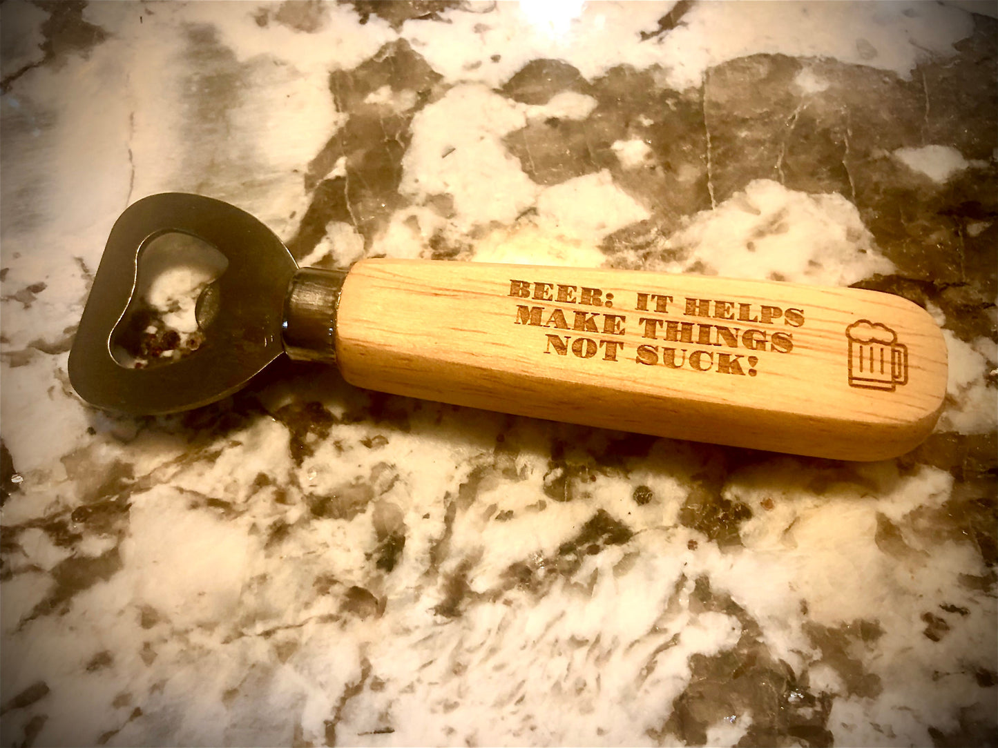 Custom Engraved Wood Bottle Opener | Personalized Bar Gift