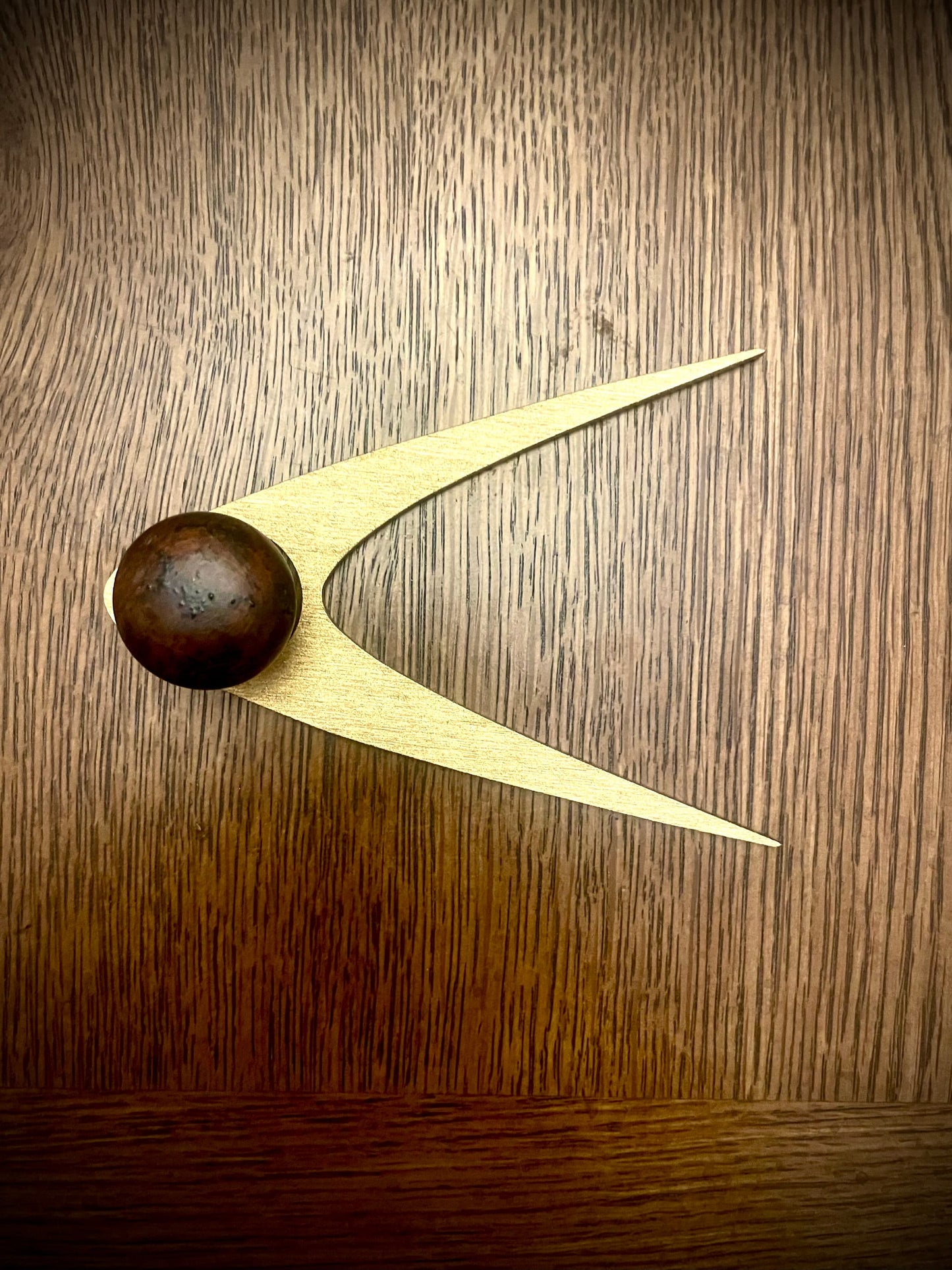 Mid Century Modern Atomic Boomerang Wood Drawer Knob | Set of 2 | 15 Finishes | Set AI (With Hole)