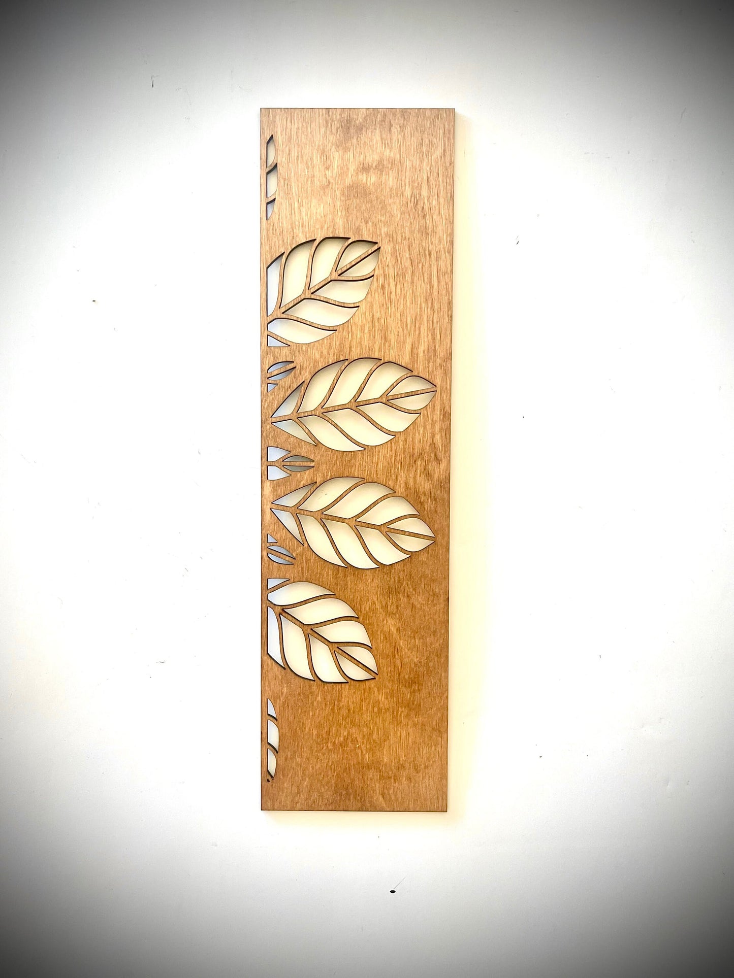 Boho Leaf Mandala Wood Wall Art | 3-Panel Set | Multiple Sizes & Finishes | Style 1