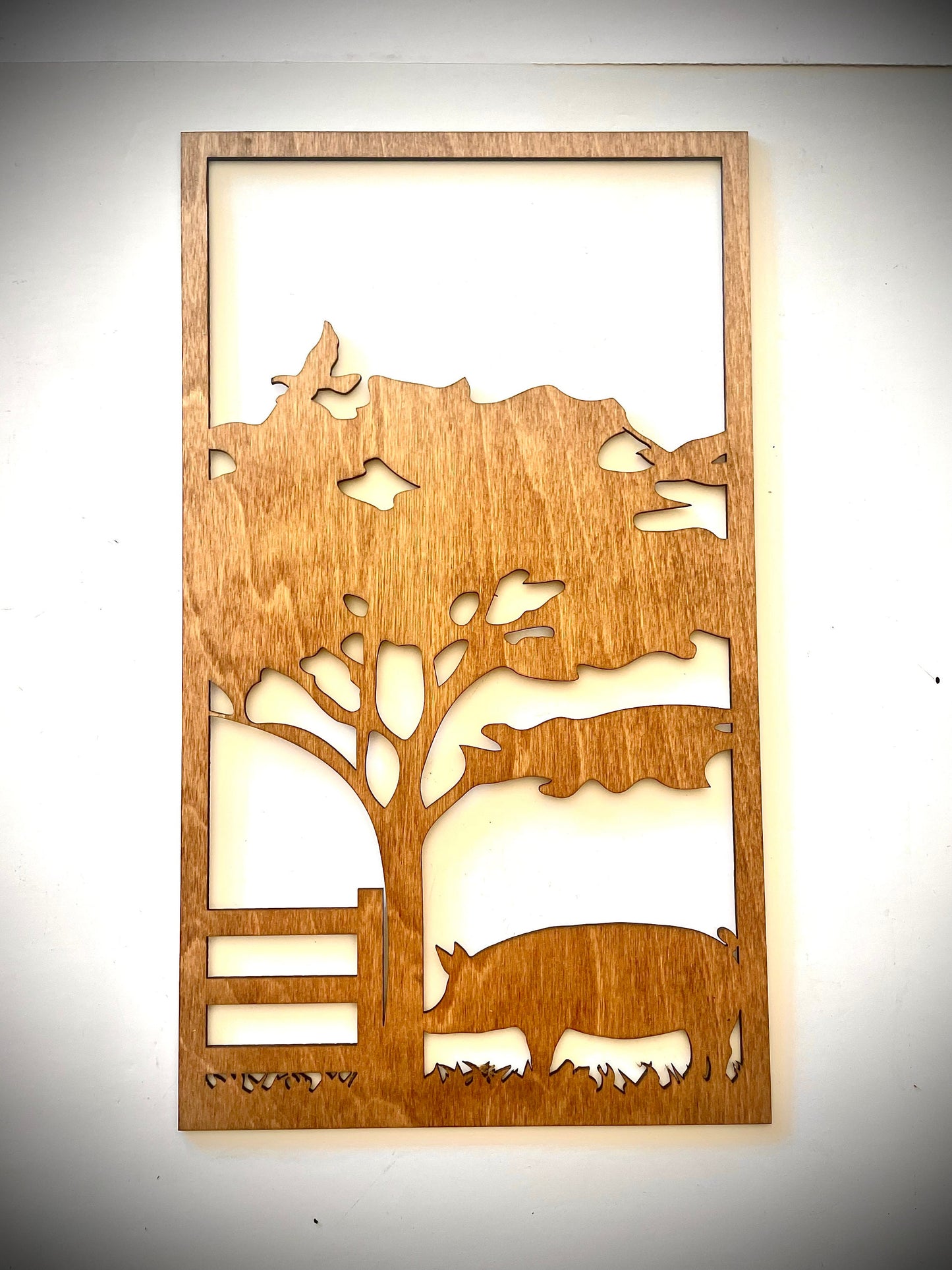 Farm Scene Wood Wall Art | Pig | 3-Panel Set | Multiple Sizes & Finishes