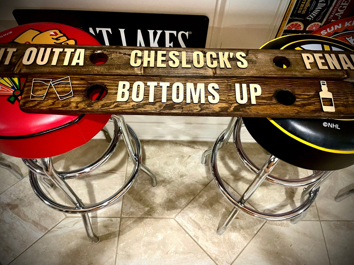 Custom Rustic Distressed Mini Shotski Shot Board | Personalized Raised Lettering | Weddings & Vacations