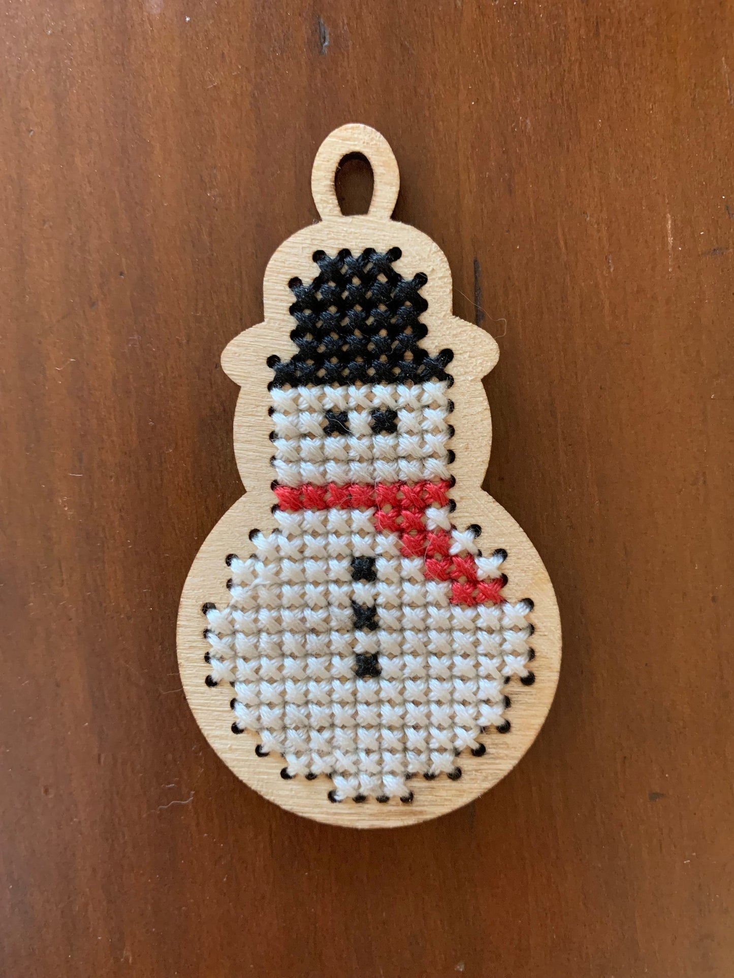 Cross Stitch Snowman Christmas Ornament Wood Blanks | Assorted Quantities