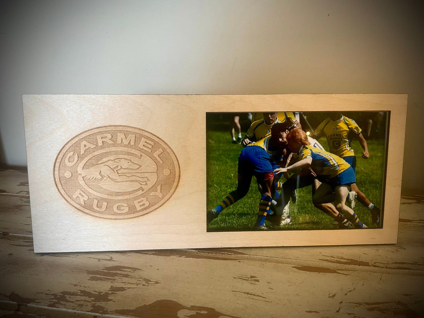Custom Team & Corporate Logo Wood 4x6 Photo Frame | Portrait or Landscape