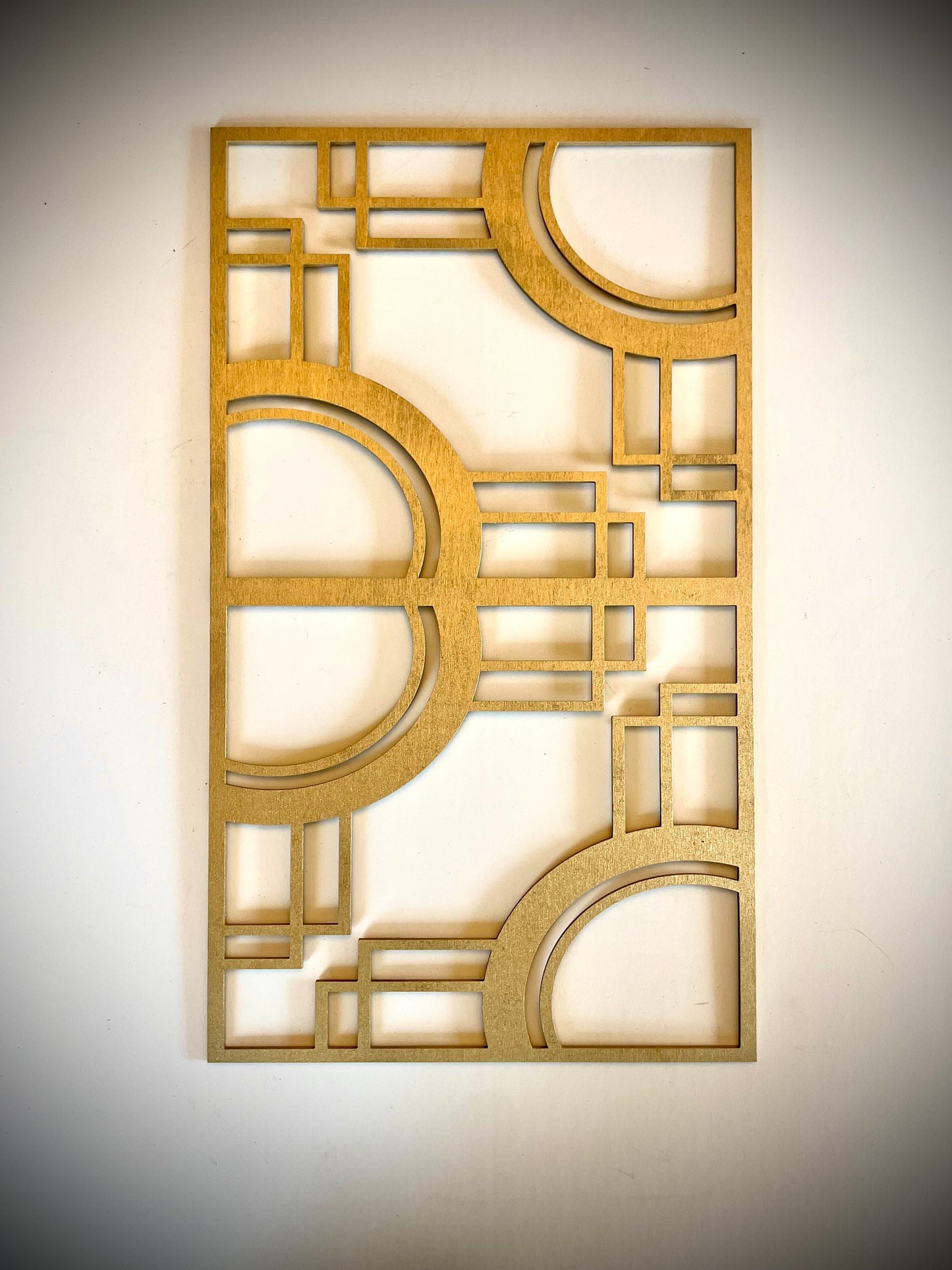 Art Deco Geometry Wood Wall Art | 3-Panel Set | Multiple Sizes & Finishes | Style Z