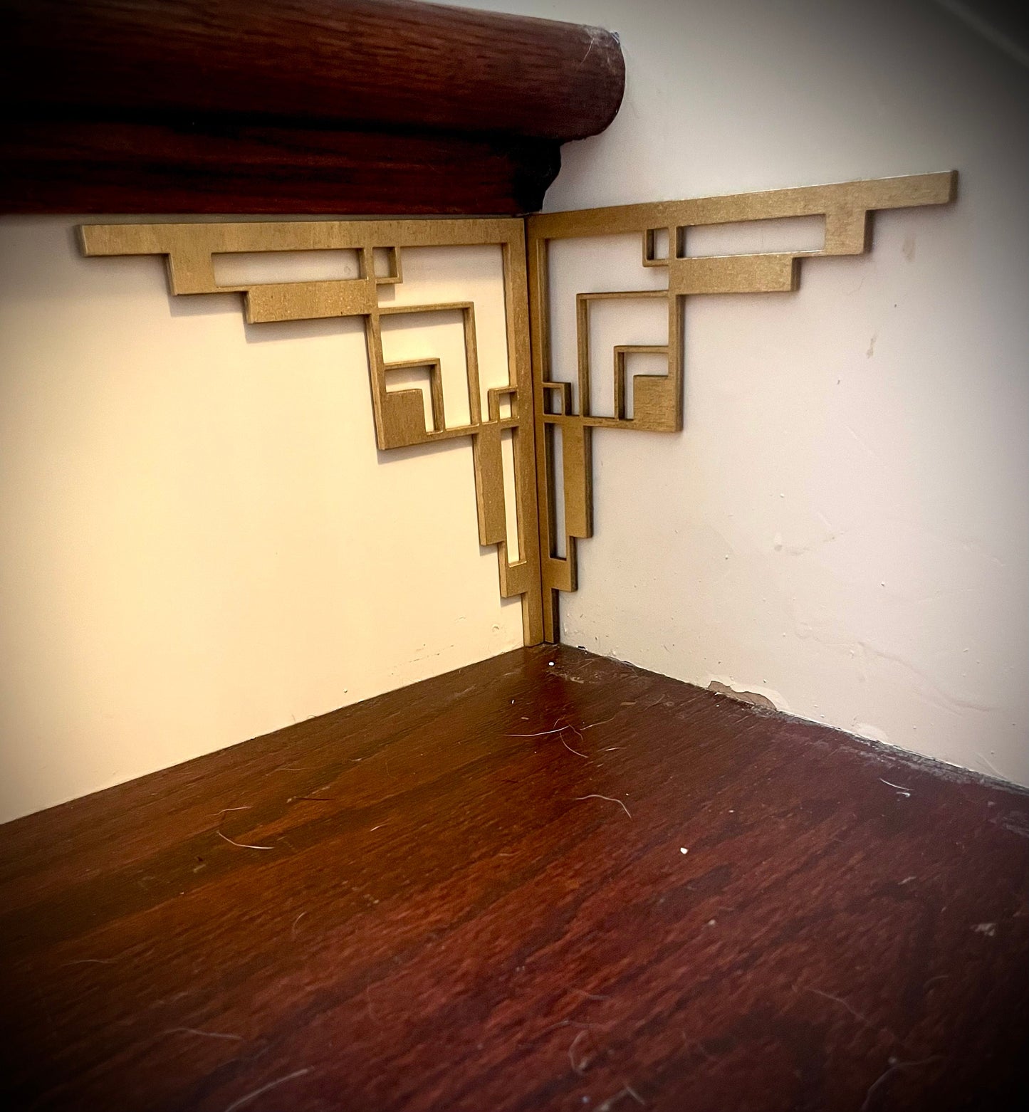 Art Deco art deco staircase accents / embellishments (set of 4) -set G