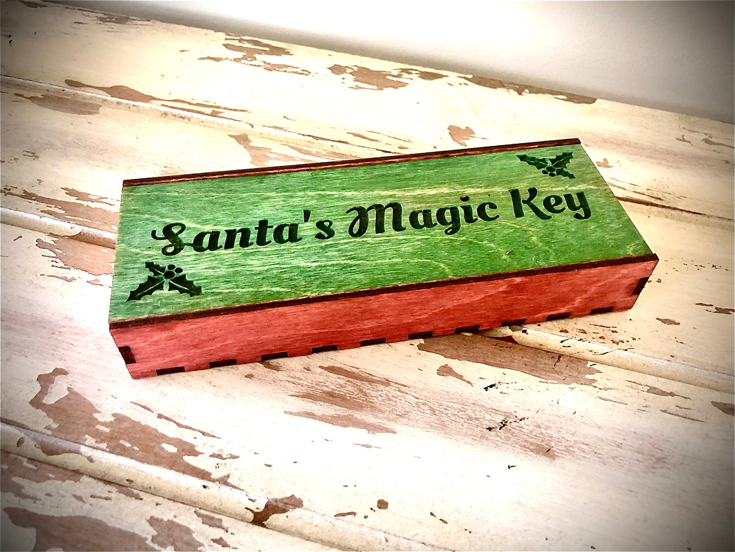 Santa's Magic Key | Heirloom Wood Keepsake Box | Christmas Eve Tradition Gift