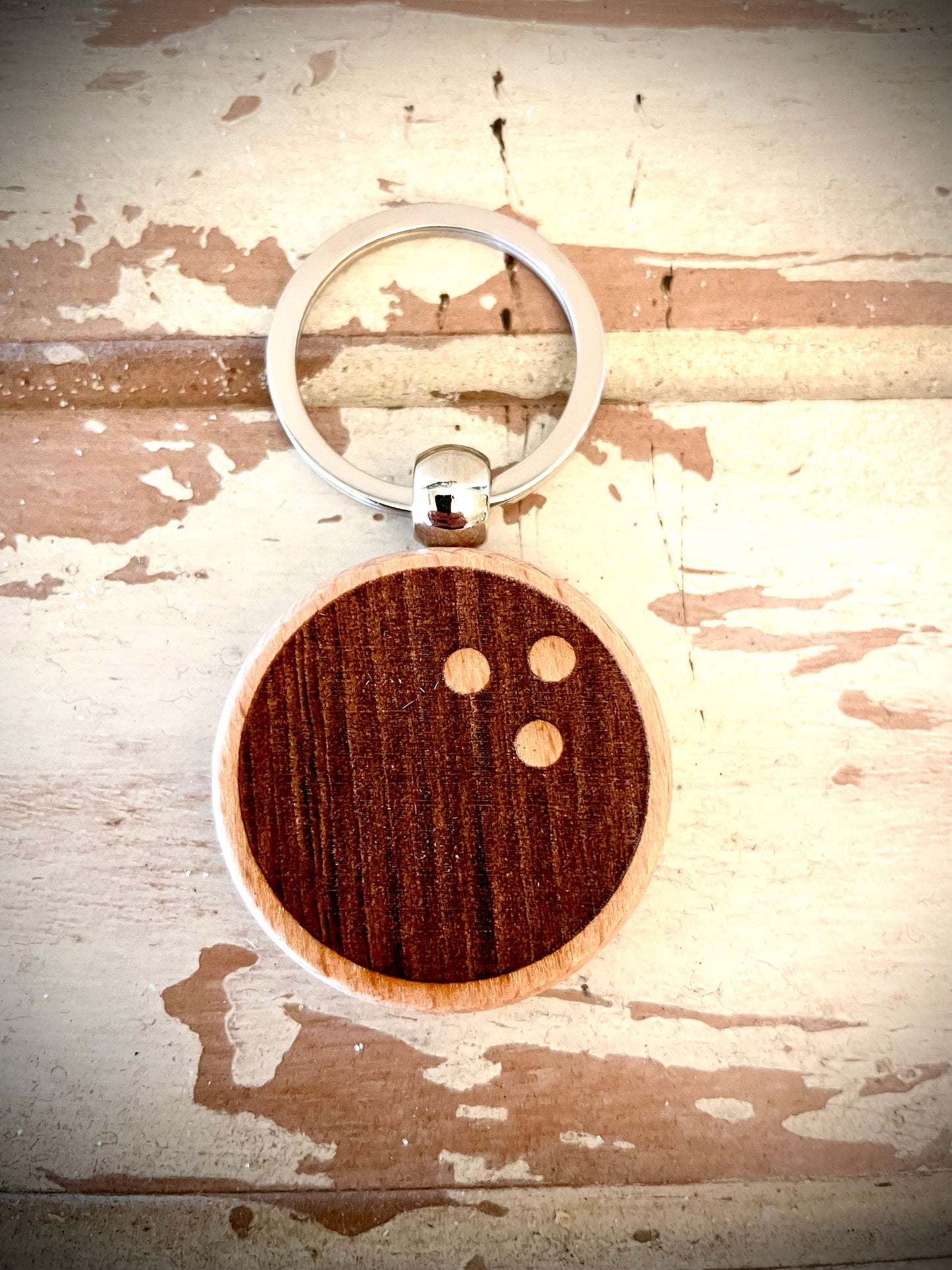 Bowling Ball Wood Keychain | Senior Night, Team & Coach Gift | Laser Engraved