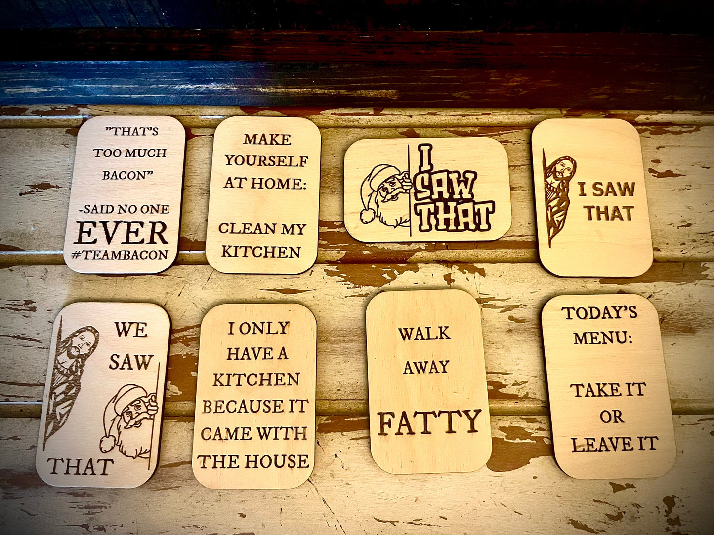 "Why Y'all Tryin' to Test the Jesus in Me?" Funny Wood Fridge Magnet | Funny Gift