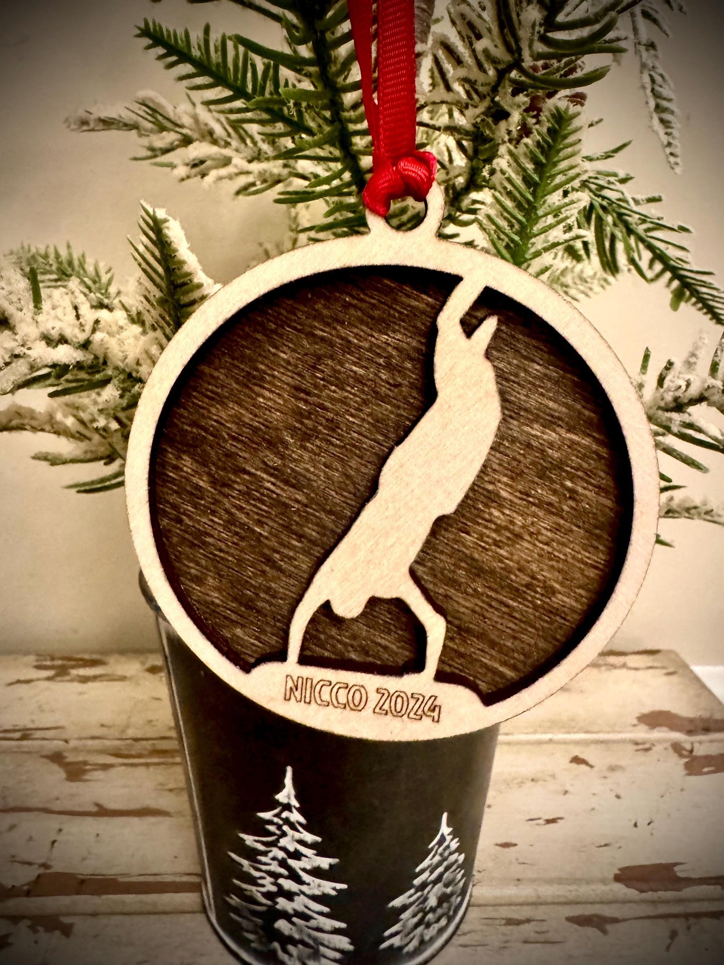 Breakdancing Breakdancer Personalized 2-Layer Wood Christmas Ornament & Gift Tag | Multiple Finishes | Dance Gift (#3)
