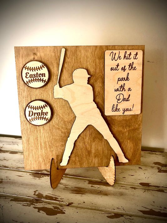 Custom Baseball Wood Plaque | Father's Day, Birthday & Christmas Gift