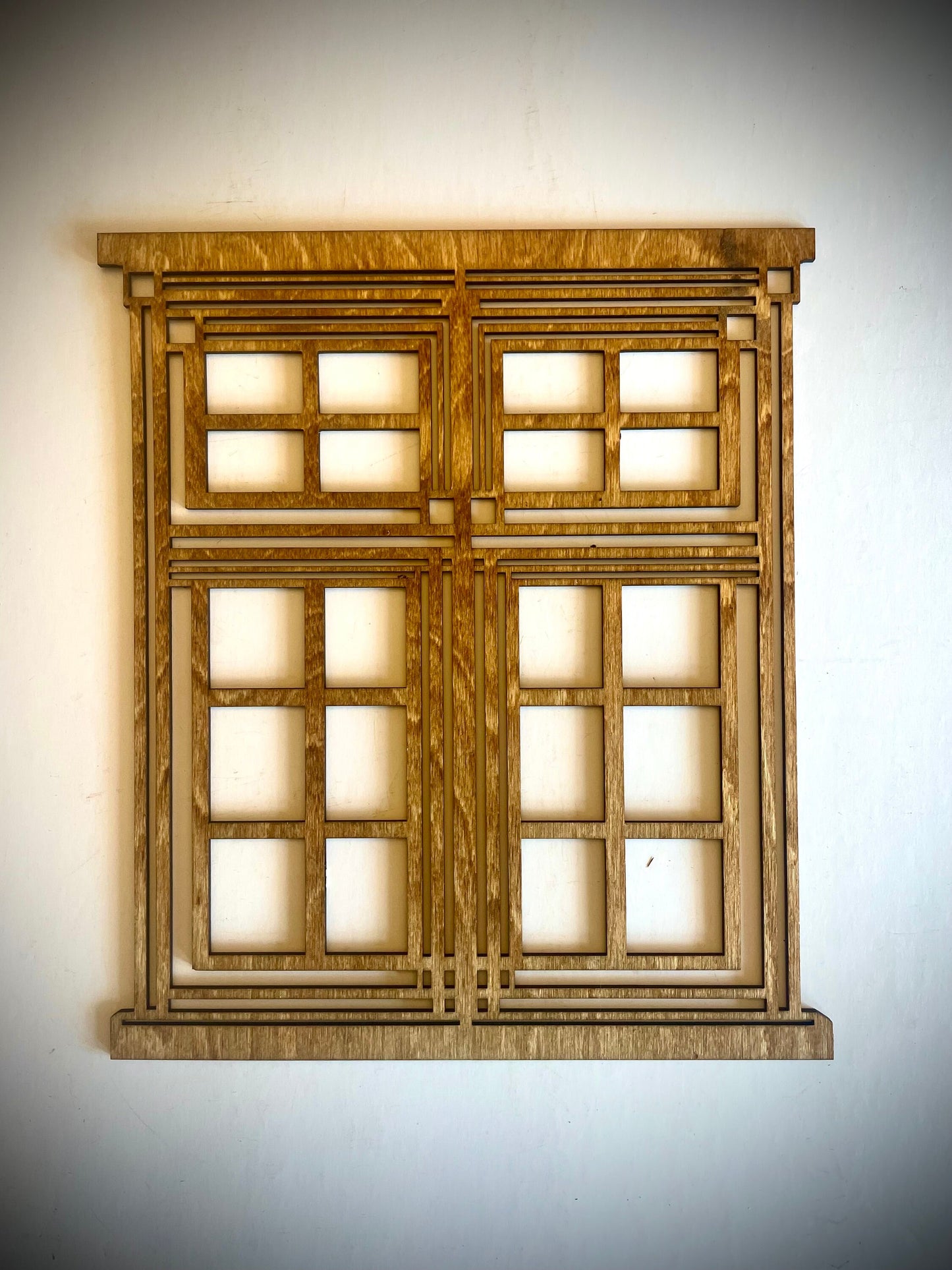 Art Deco Windows 2-Panel Wood Wall Art