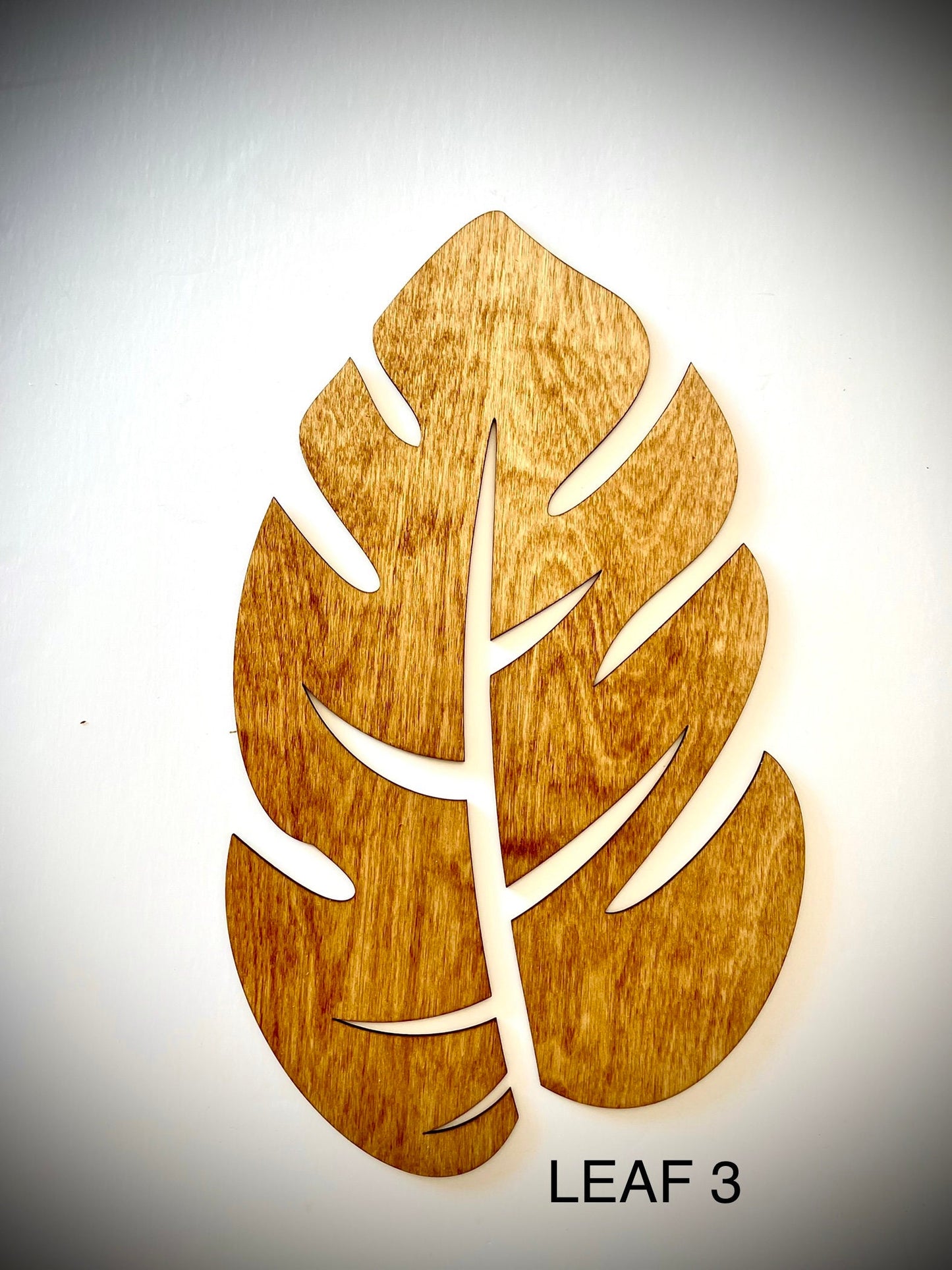 Monstera Leaf Wood Wall Art | 3-Panel Set | Multiple Finishes