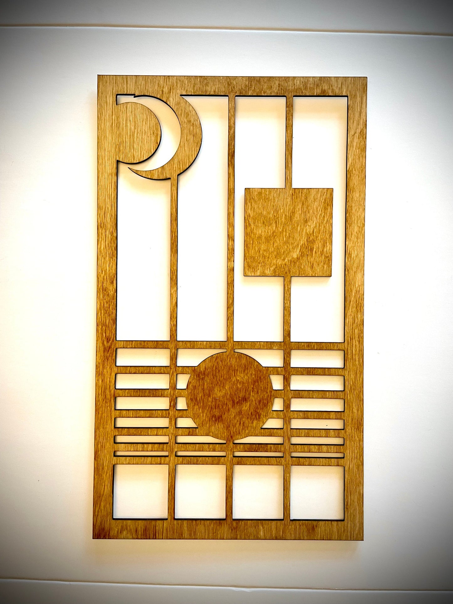 Art Deco Geometry 2-Panel Wood Wall Art - Style I