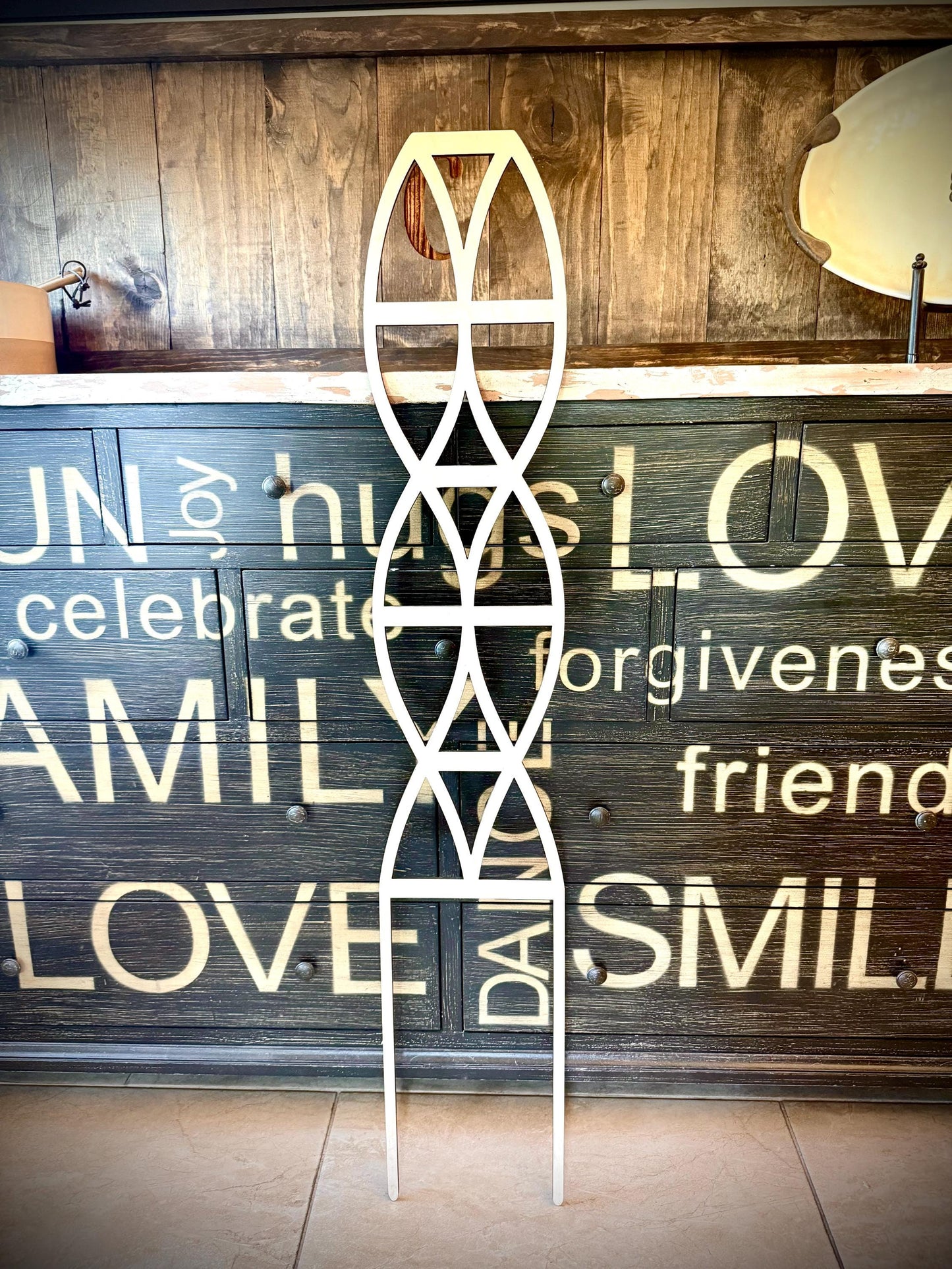 COLOSSAL 47" or 29" Boho Indoor Plant Trellis | Helix & DNA Shapes | 12 Finishes