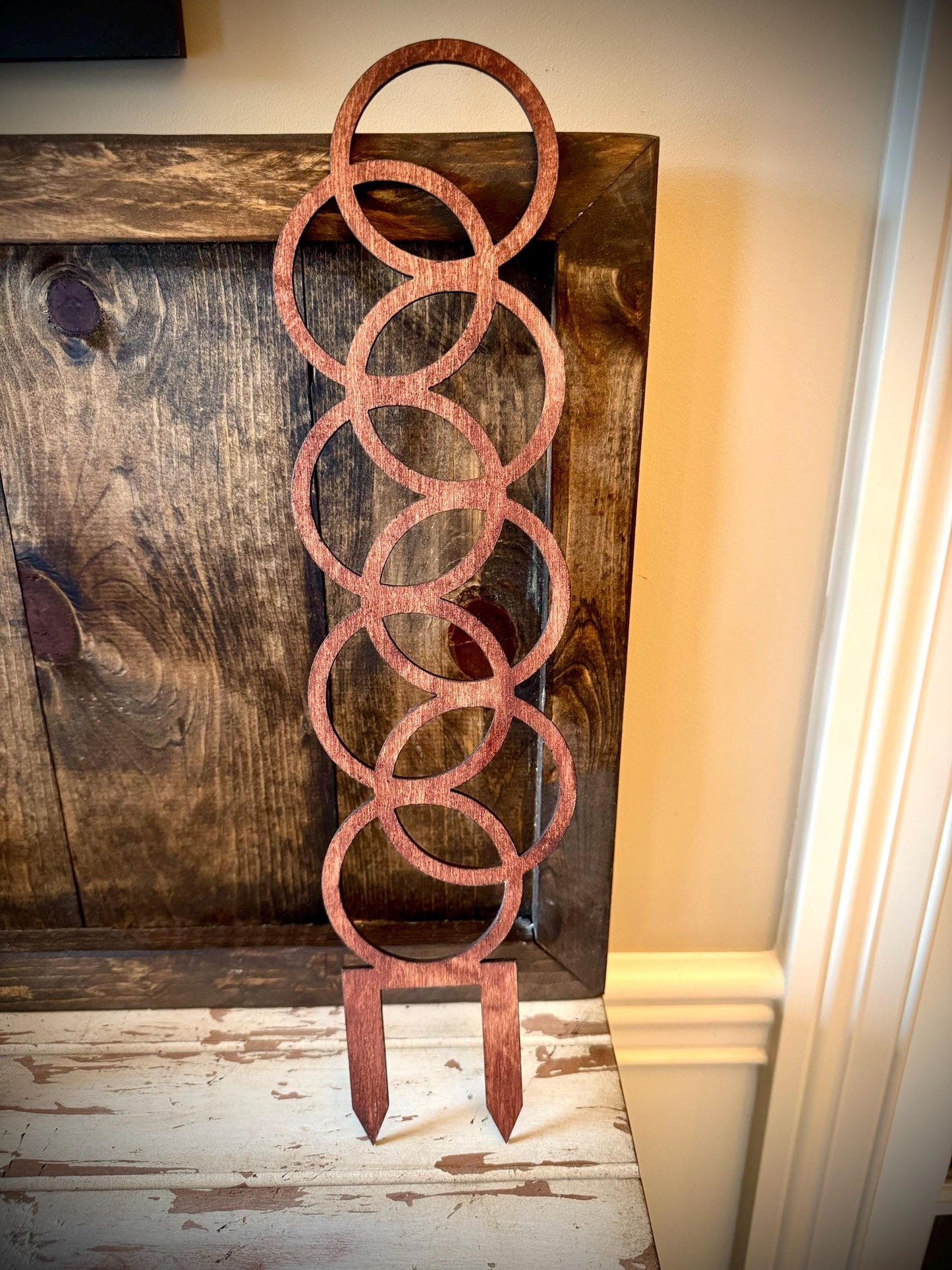 GIANT 18" Boho Indoor Plant Trellis | Small Circle Pattern | 12 Finishes