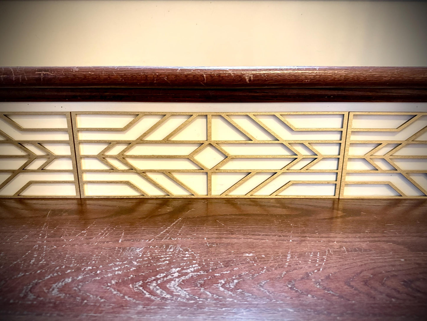 Art Deco art deco staircase accents / embellishments (set of 3) available in multiple finishes- style I