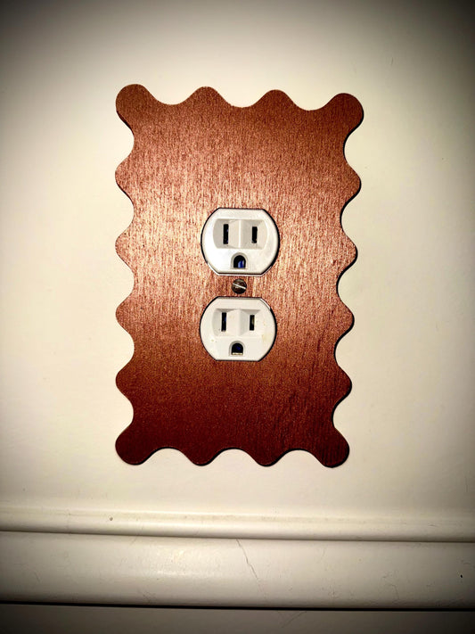 Ripple Edge Wood Light Switch & Outlet Cover | Decora | 15 Finishes