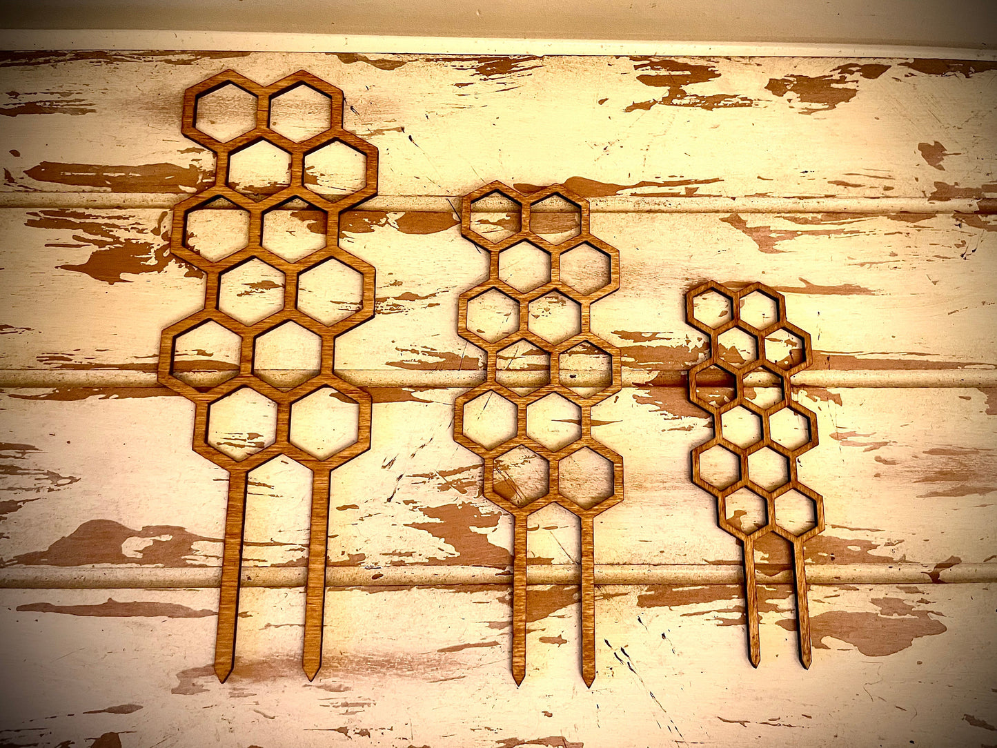 Boho Indoor Plant Trellis | Hexagon Shapes | Multiple Sizes & Finishes