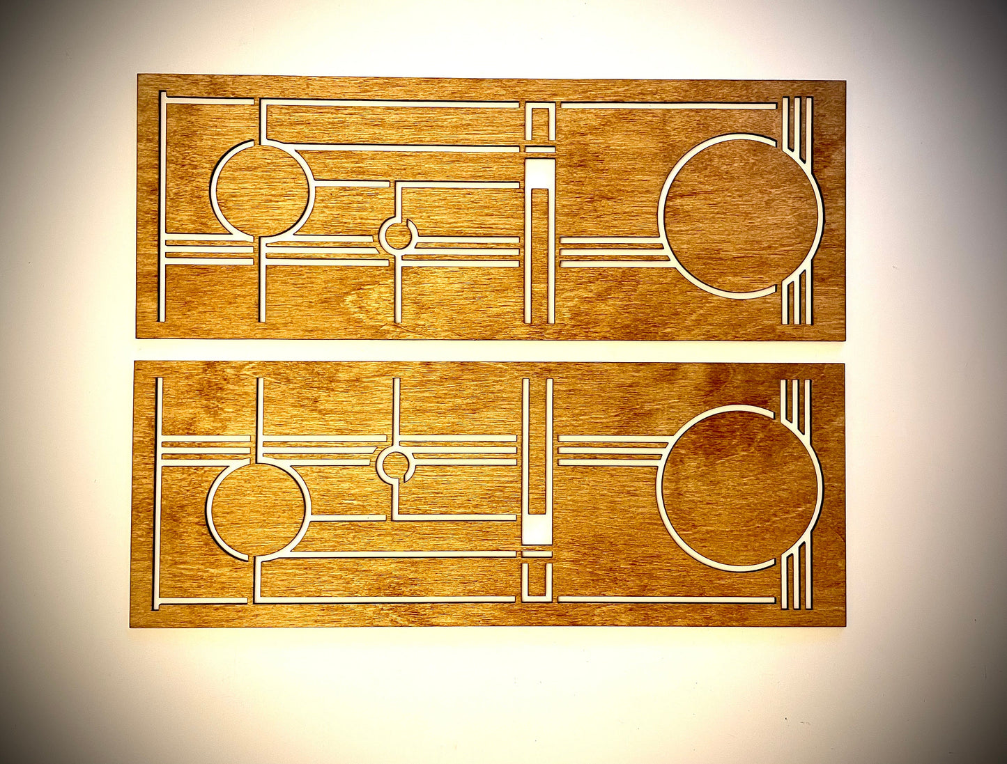 Art Deco Geometry 2-Panel Wood Wall Art - Style E