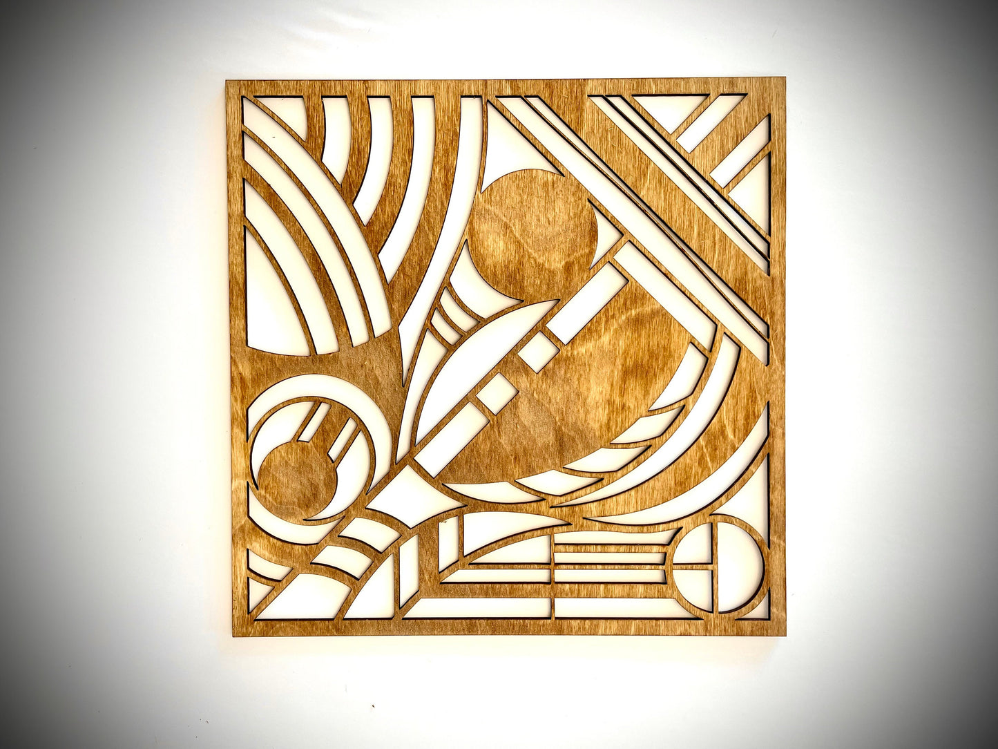 Boho Modern Art Deco Art Deco Geometry wood wall art, 3 panel in multiple sizes and finishes, decor wall art original -C
