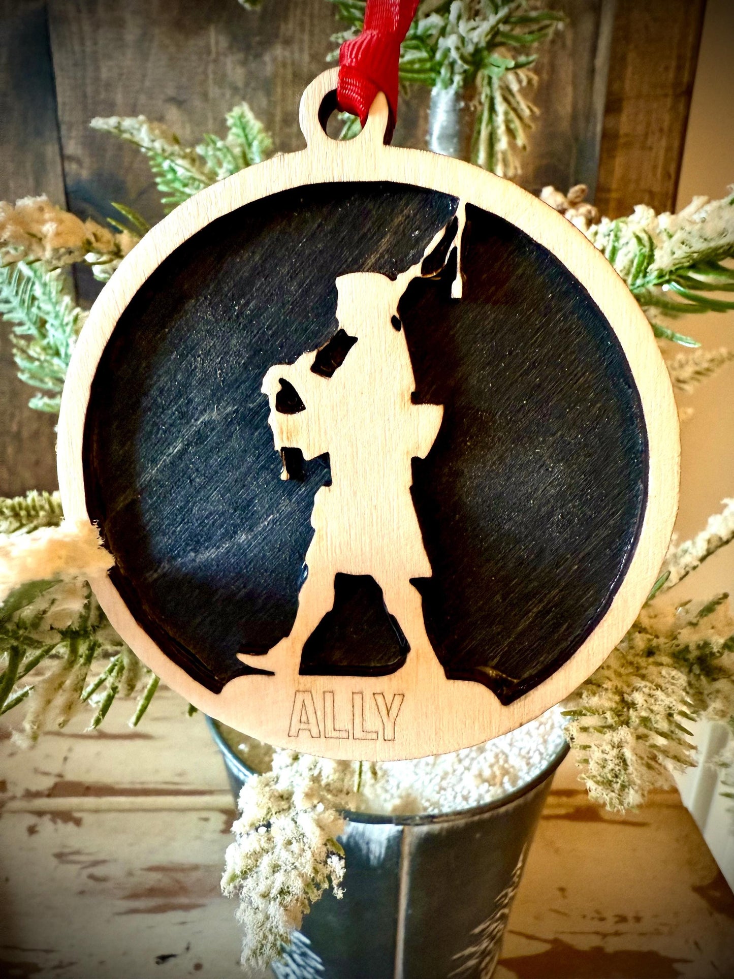 Bagpipe Player Personalized 2-Layer Wood Christmas Ornament & Gift Tag | Multiple Finishes | Music Gift (#1)