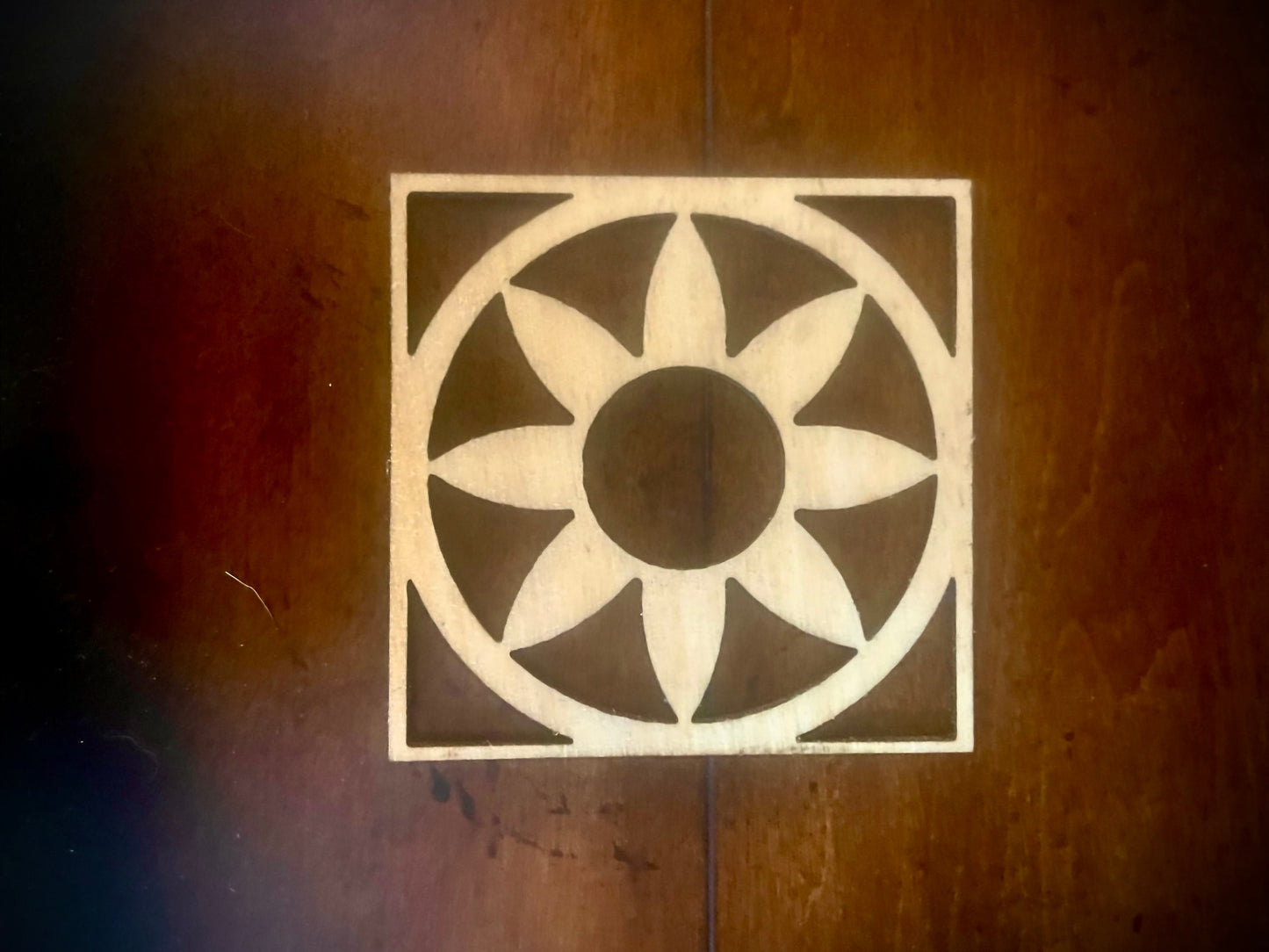 Boho Modern Flower Wood Drawer Knob & Pull Accent | Set of 4 | Style F | 15 Finishes