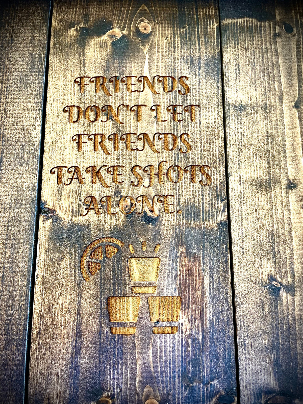Custom Rustic Distressed Shot-cuterie Serving Tray | Raised Edges, Optional Handles & Engraving