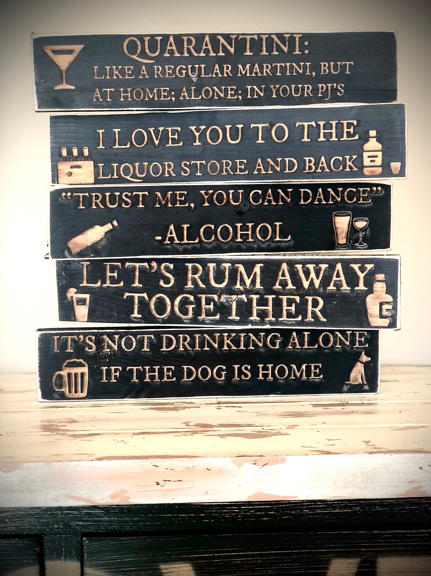 Funny Wood Bar Sign | "If You're Going to Be Salty Then Bring the Tequila"